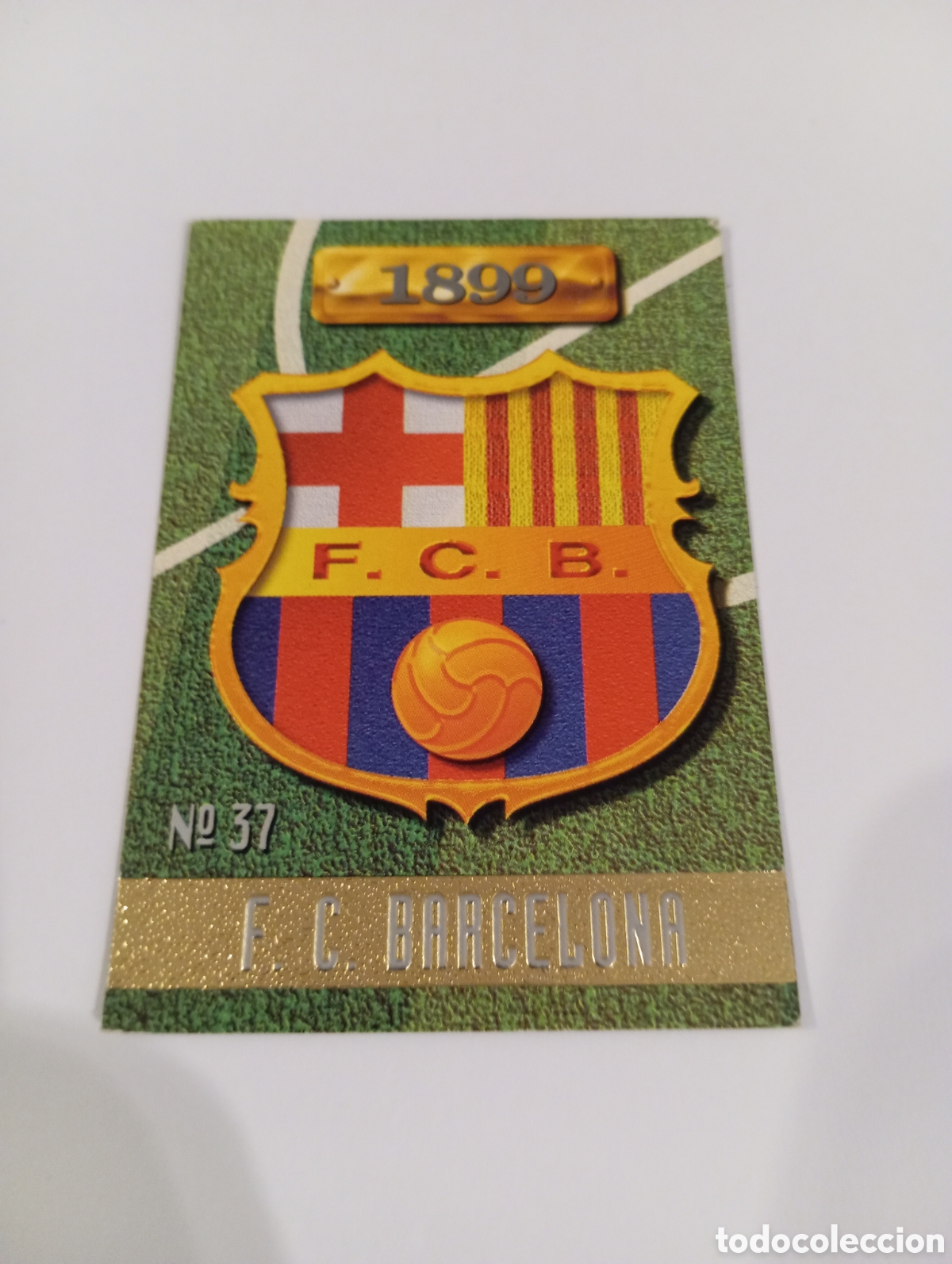 Cromos de f&uacute;tbol: 37 ESCUDO Barcelona 96 97 MUNDICROMO FICHAS LIGA 1996 1997