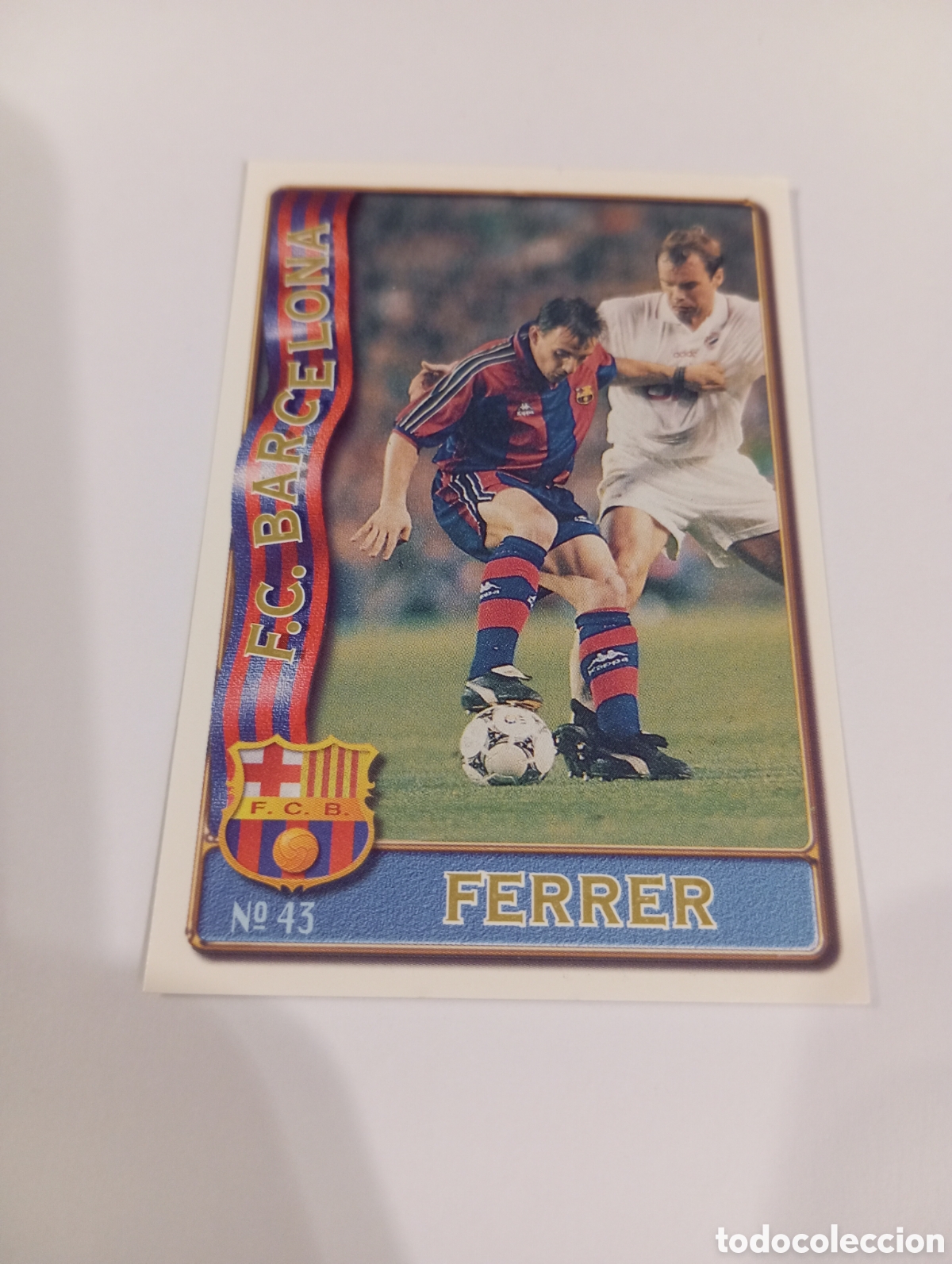 Cromos de f&uacute;tbol: 43 FERRER Barcelona 96 97 MUNDICROMO FICHAS LIGA 1996 1997