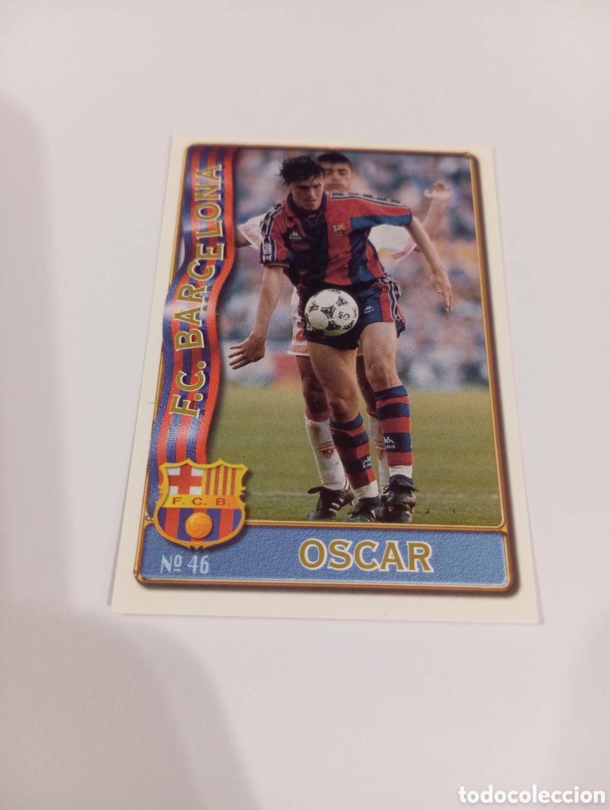 Cromos de f&uacute;tbol: 46 &Oacute;SCAR Barcelona 96 97 MUNDICROMO FICHAS LIGA 1996 1997