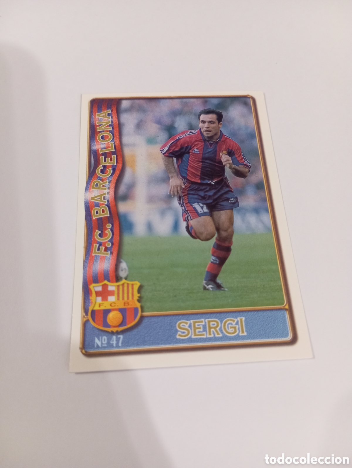 Cromos de f&uacute;tbol: 47 SERGI Barcelona 96 97 MUNDICROMO FICHAS LIGA 1996 1997