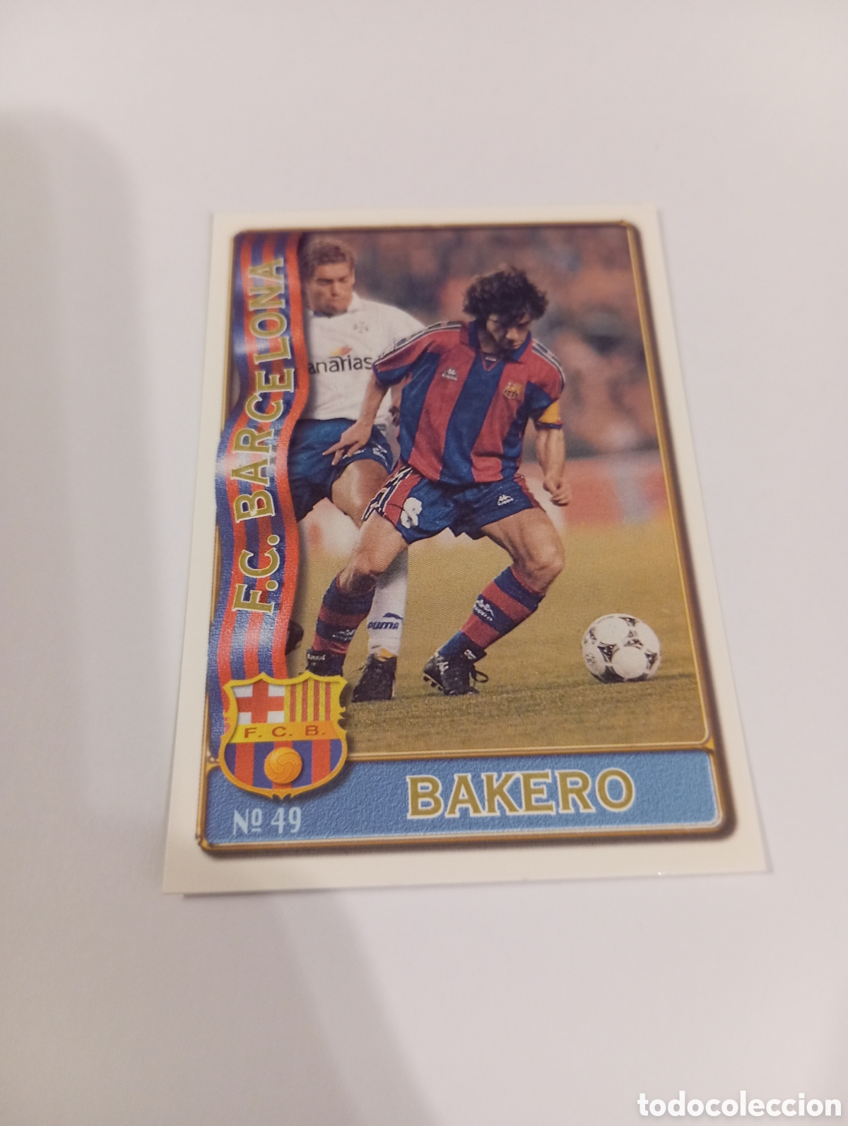 Cromos de f&uacute;tbol: 49 BAKERO Barcelona 96 97 MUNDICROMO FICHAS LIGA 1996 1997
