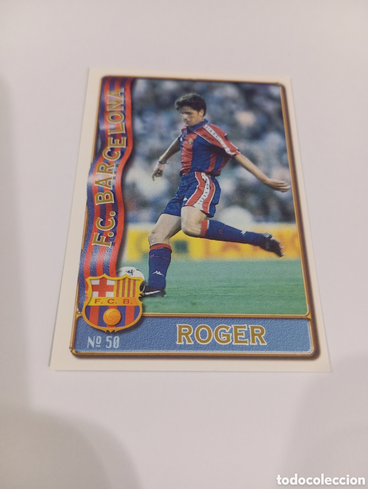 Cromos de f&uacute;tbol: 50 ROGER Barcelona 96 97 MUNDICROMO FICHAS LIGA 1996 1997