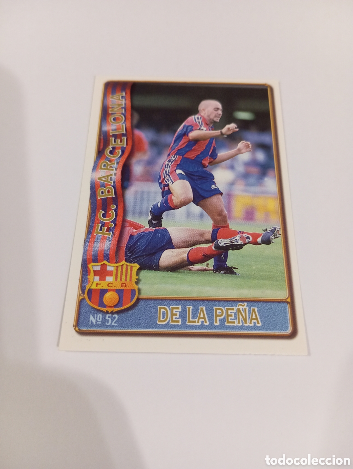 Cromos de f&uacute;tbol: 52 DE LA PE&Ntilde;A Barcelona 96 97 MUNDICROMO FICHAS LIGA 1996 1997