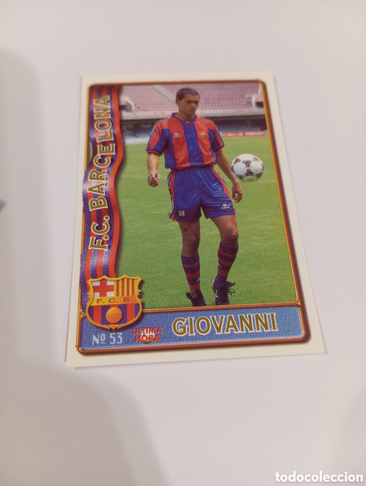 Cromos de f&uacute;tbol: 53 GIOVANNI UH Barcelona 96 97 MUNDICROMO FICHAS LIGA 1996 1997