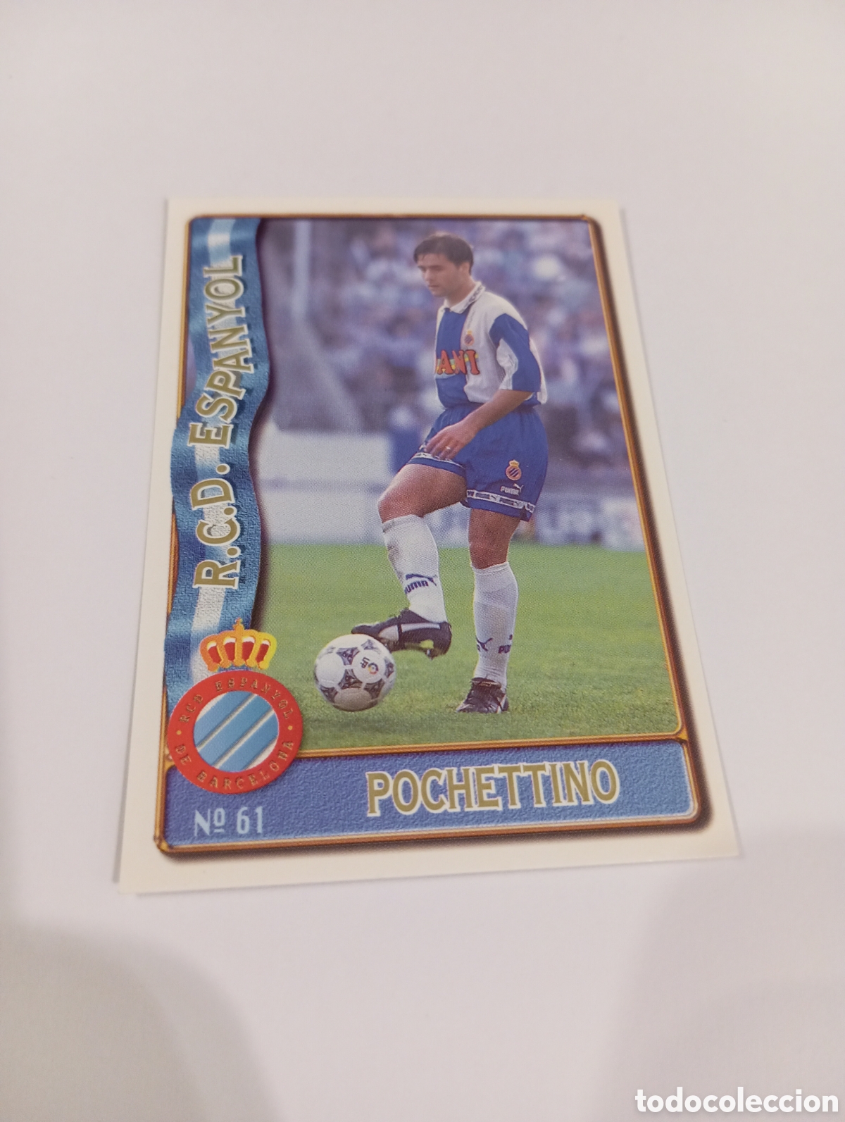 Cromos de f&uacute;tbol: 61 POCHETTINO Espa&ntilde;ol Espanyol 96 97 MUNDICROMO FICHAS LIGA 1996 1997