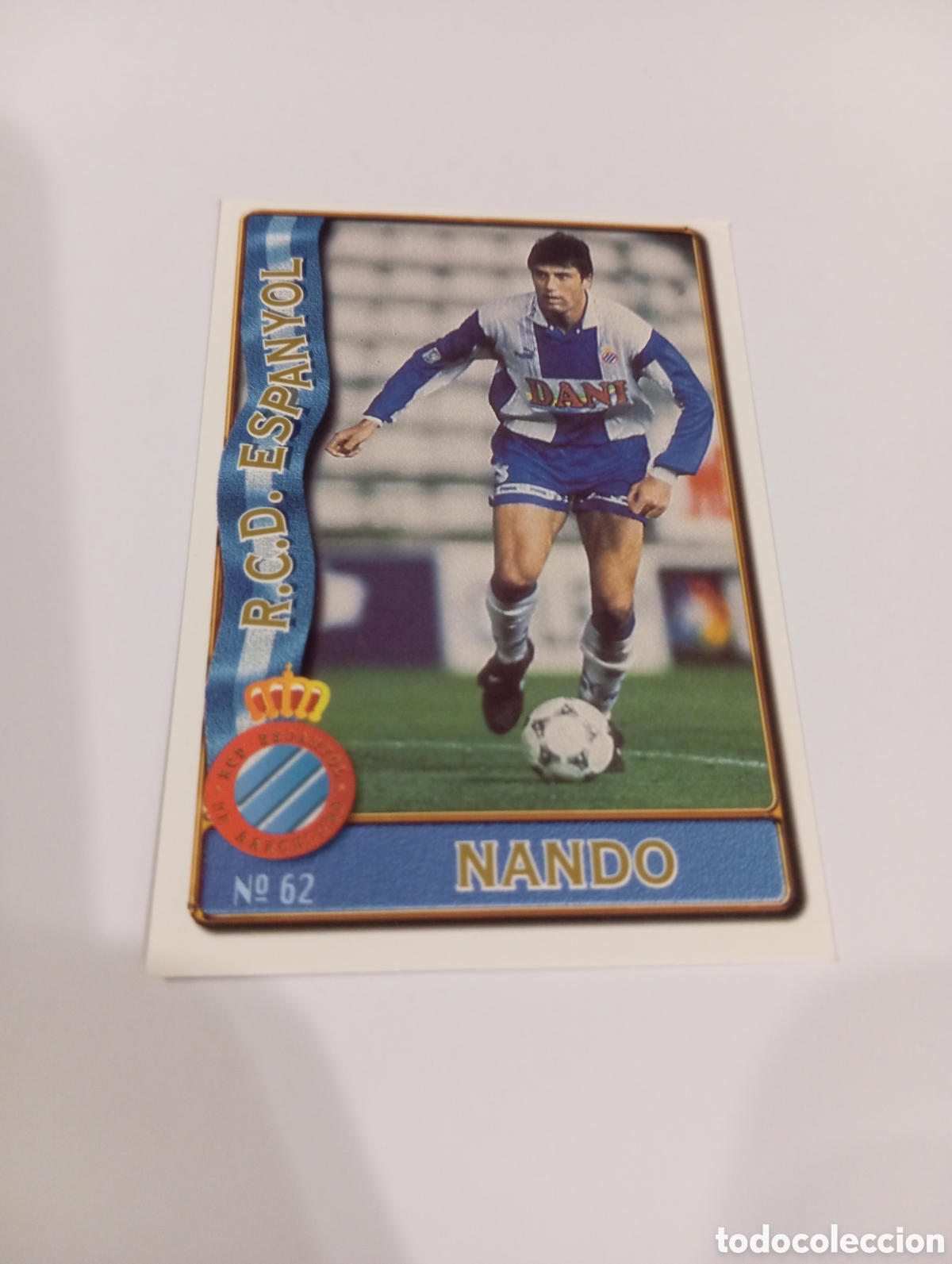 Cromos de f&uacute;tbol: 62 NANDO Espa&ntilde;ol Espanyol 96 97 MUNDICROMO FICHAS LIGA 1996 1997