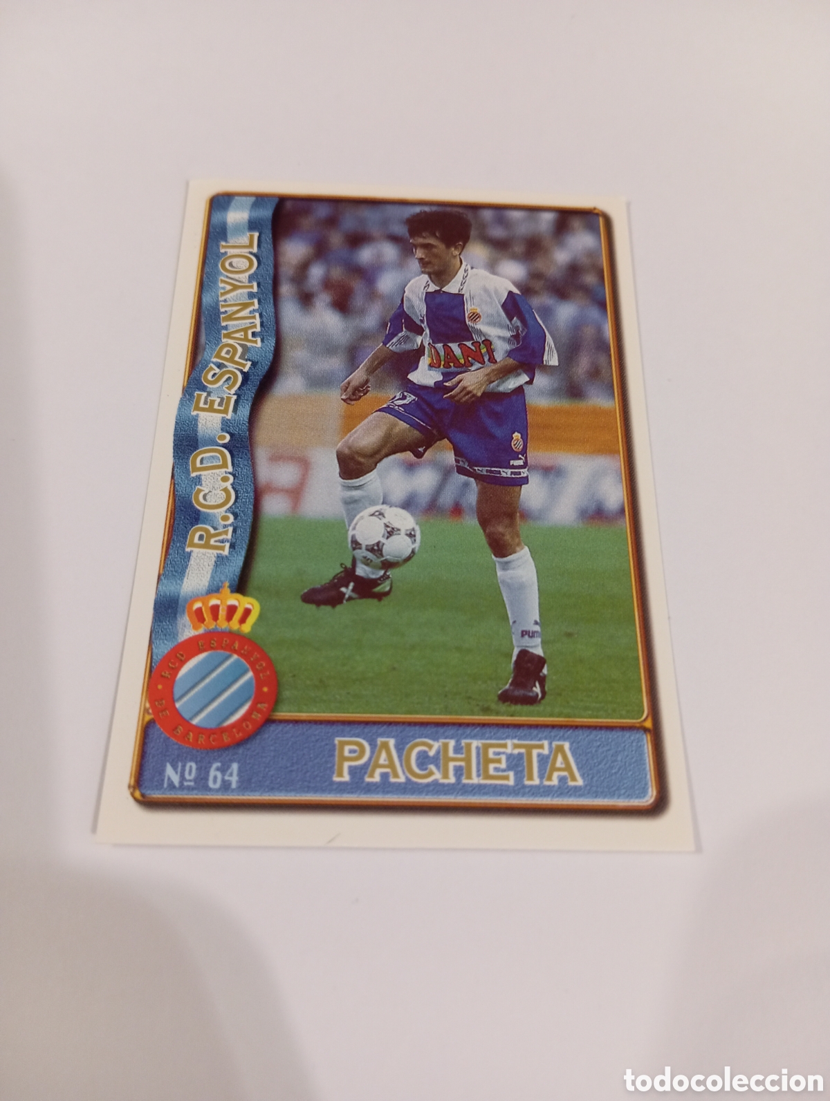 Cromos de f&uacute;tbol: 64 PACHETA Espa&ntilde;ol Espanyol 96 97 MUNDICROMO FICHAS LIGA 1996 1997