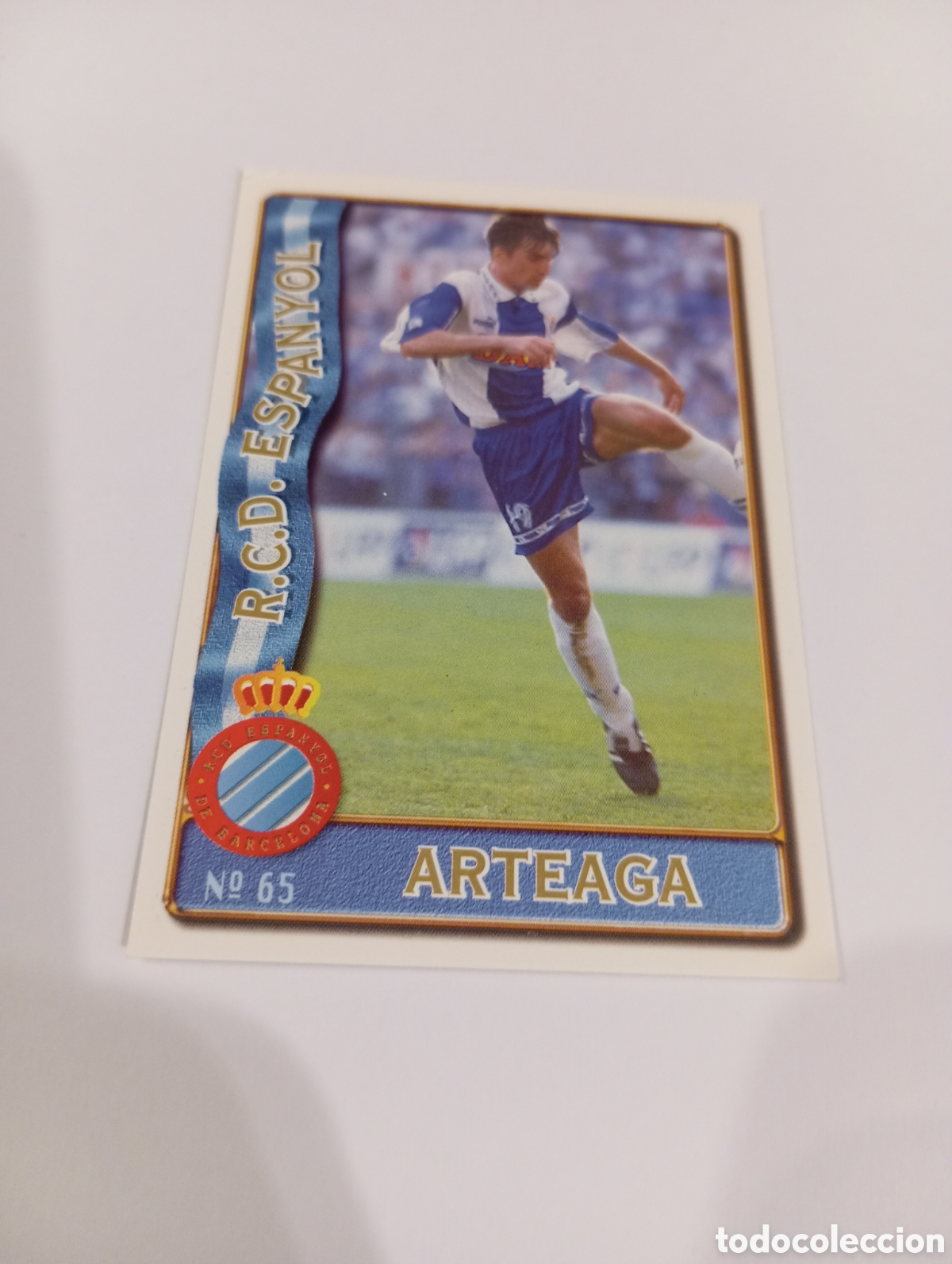 Cromos de f&uacute;tbol: 65 ARTEAGA Espa&ntilde;ol Espanyol 96 97 MUNDICROMO FICHAS LIGA 1996 1997