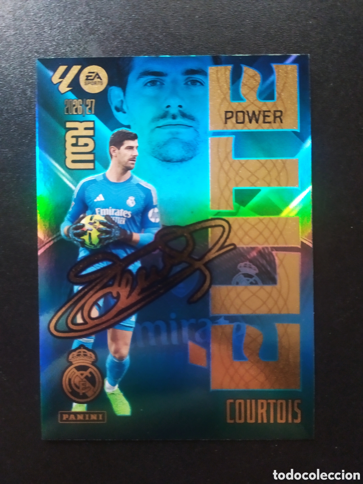 Cromos de f&uacute;tbol: Megacracks 2026 2027 26 27 panini Courtois elite power n&deg; 4P 4 P Real Madrid