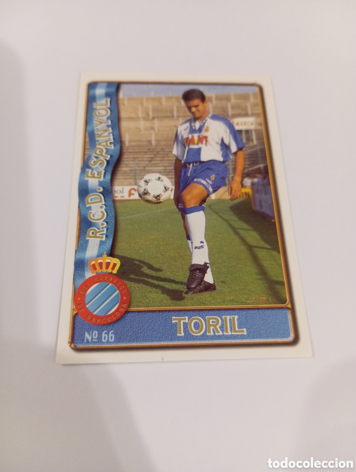 Cromos de f&uacute;tbol: 66 TORIL Espa&ntilde;ol Espanyol 96 97 MUNDICROMO FICHAS LIGA 1996 1997