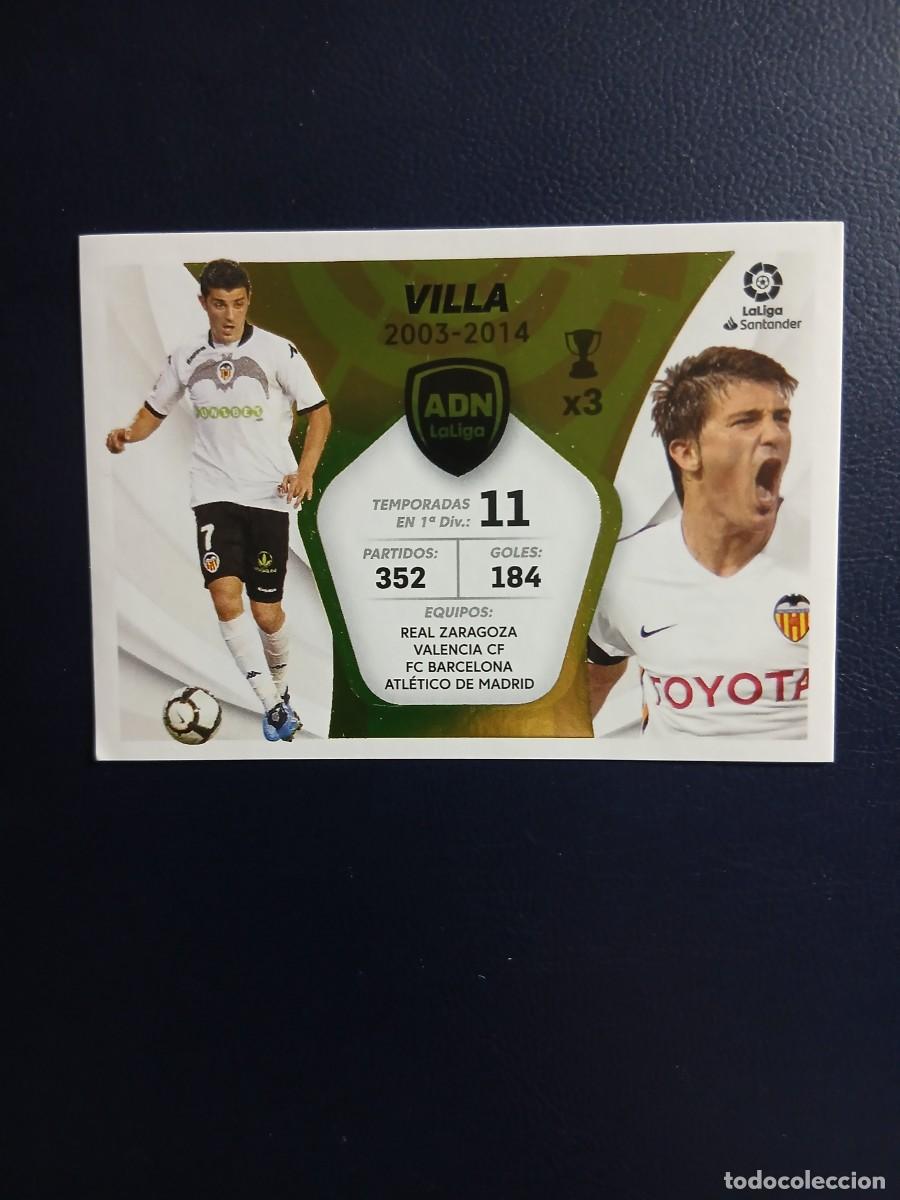 Cromos de f&uacute;tbol: DAVID VILLA - VALENCIA - ADN NUNCA PEGADO LIGA Ediciones ESTE 2021 2022 21 22