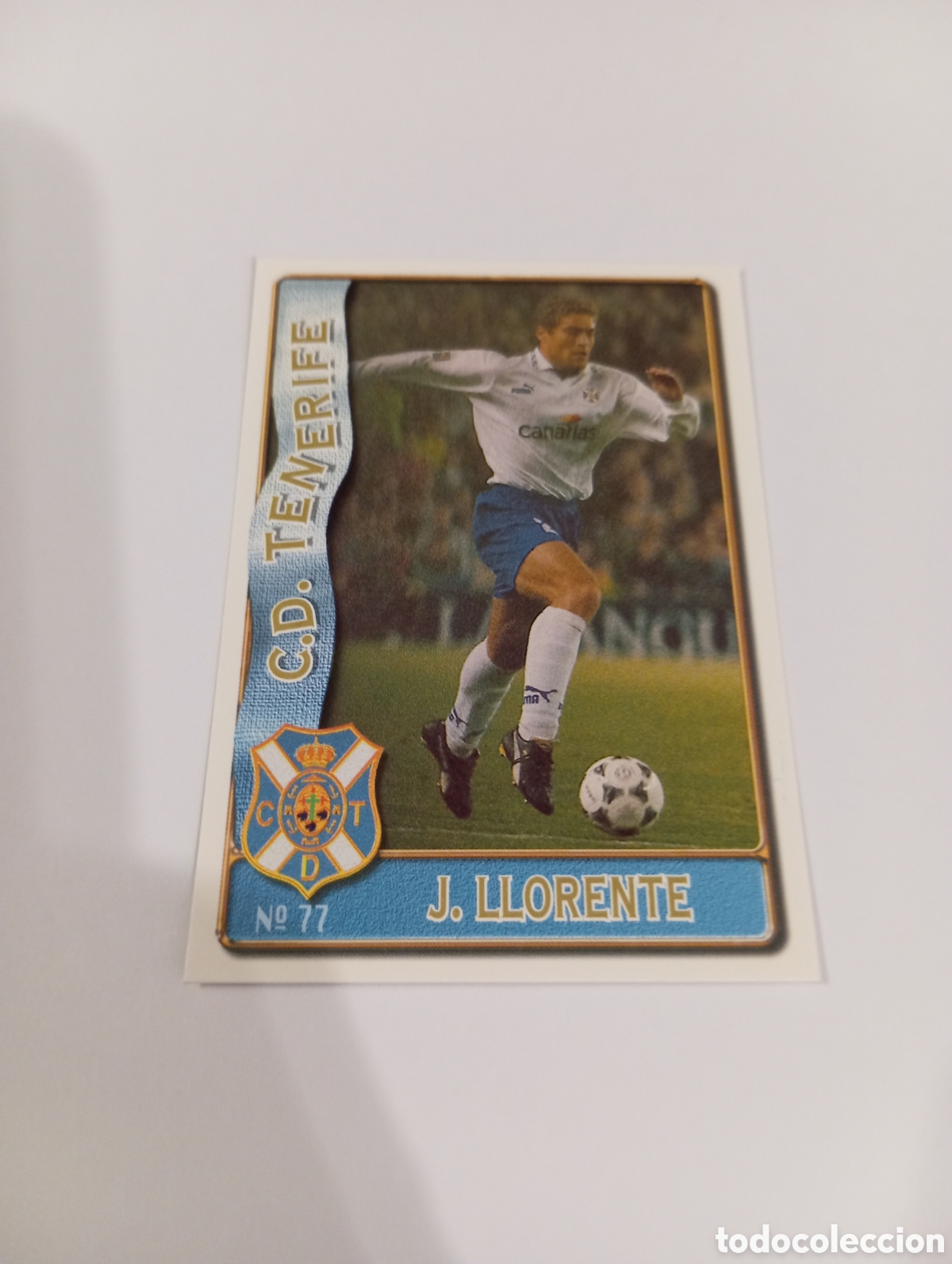 Cromos de f&uacute;tbol: 77 LLORENTE Tenerife 96 97 MUNDICROMO FICHAS LIGA 1996 1997