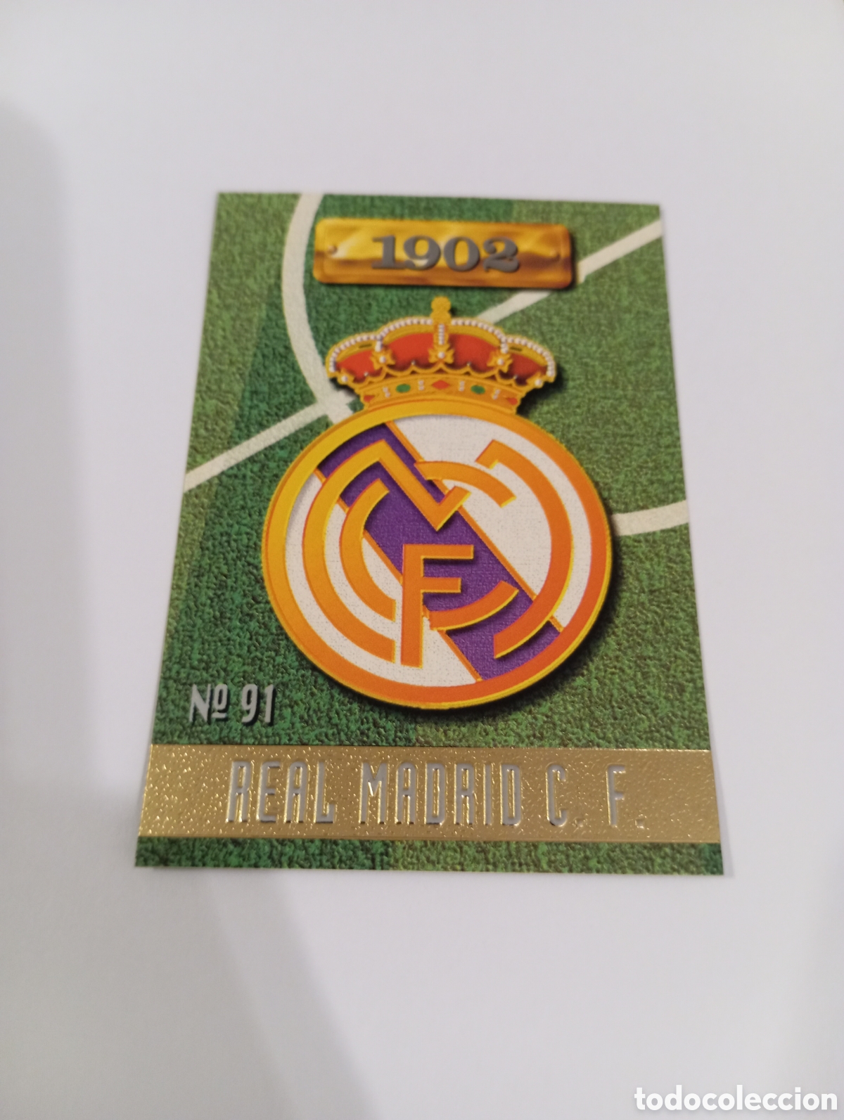 Cromos de f&uacute;tbol: 91 ESCUDO Real Madrid 96 97 MUNDICROMO FICHAS LIGA 1996 1997