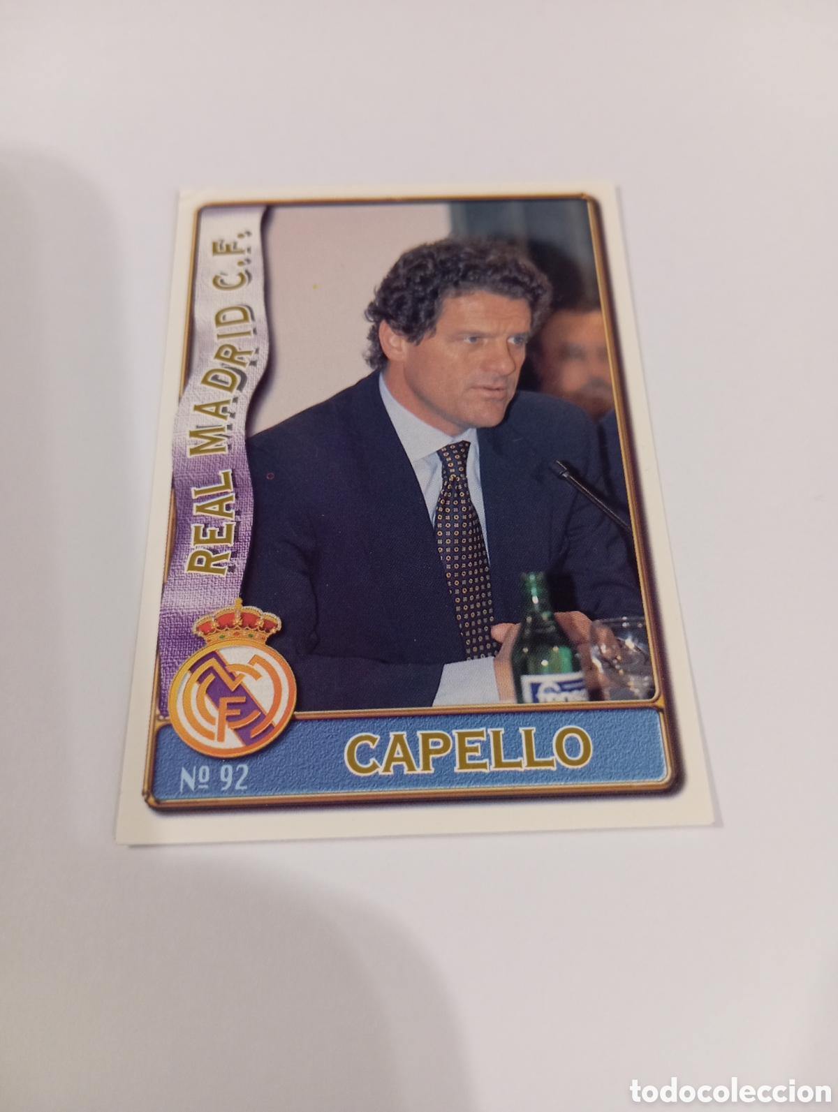 Cromos de f&uacute;tbol: 92 CAPELLO Real Madrid 96 97 MUNDICROMO FICHAS LIGA 1996 1997