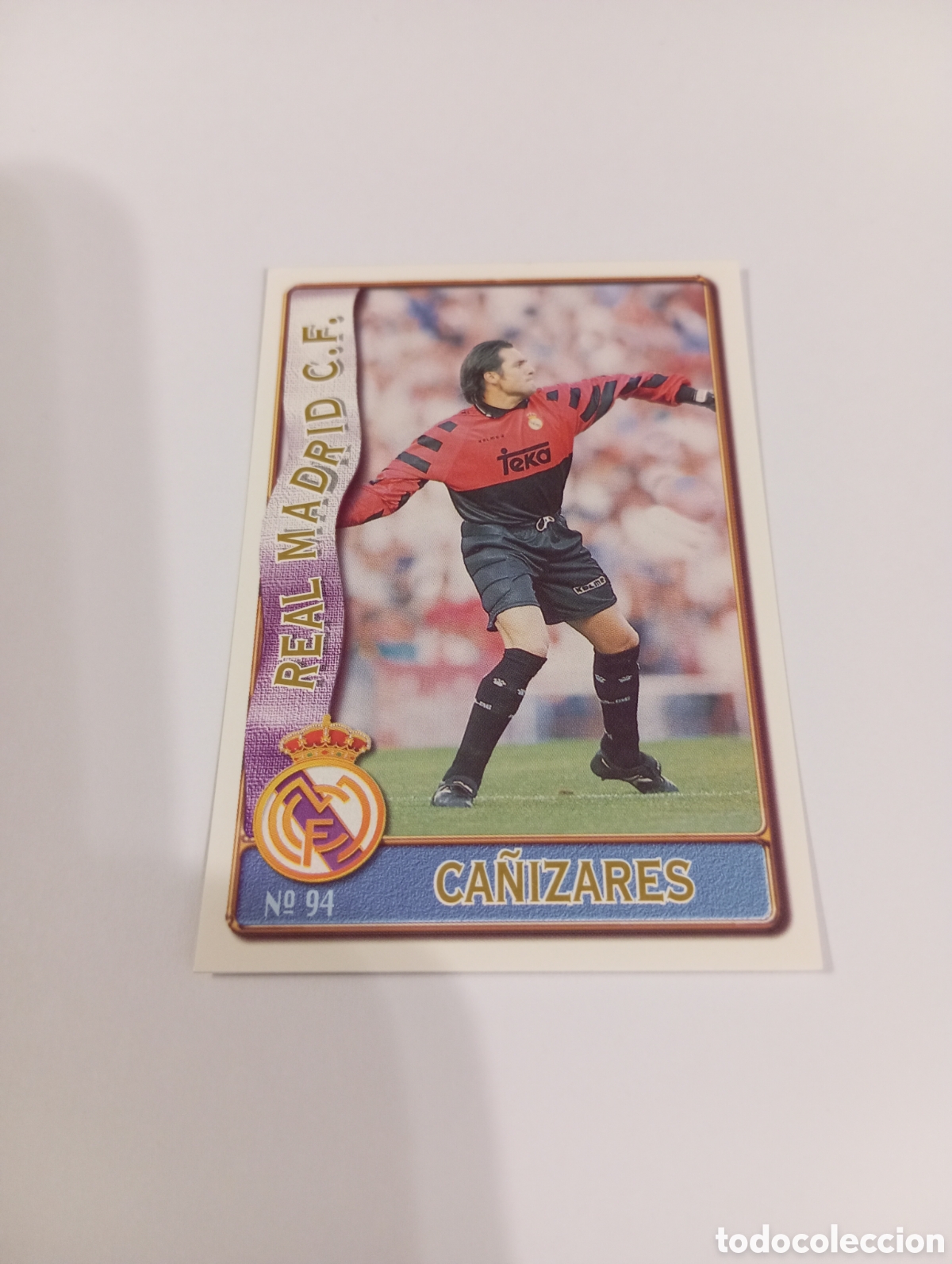 Cromos de f&uacute;tbol: 94 CA&Ntilde;IZARES Real Madrid 96 97 MUNDICROMO FICHAS LIGA 1996 1997