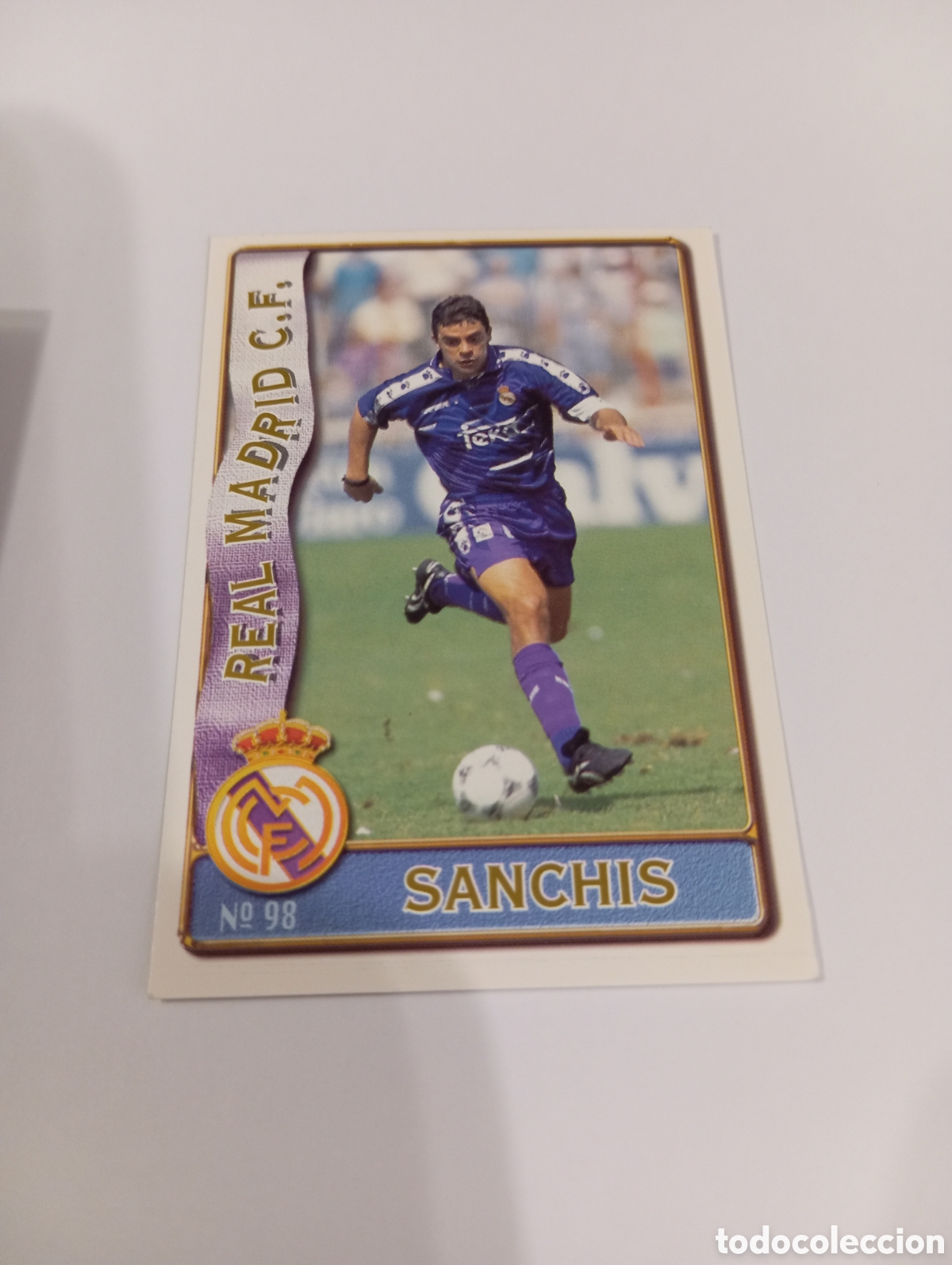 Cromos de f&uacute;tbol: 98 SANCHIS Real Madrid 96 97 MUNDICROMO FICHAS LIGA 1996 1997