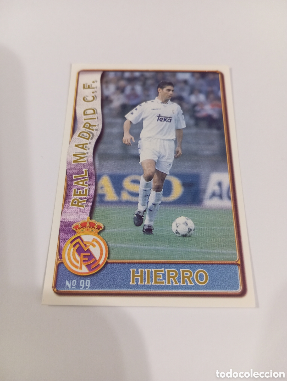 Cromos de f&uacute;tbol: 99 HIERRO Real Madrid 96 97 MUNDICROMO FICHAS LIGA 1996 1997