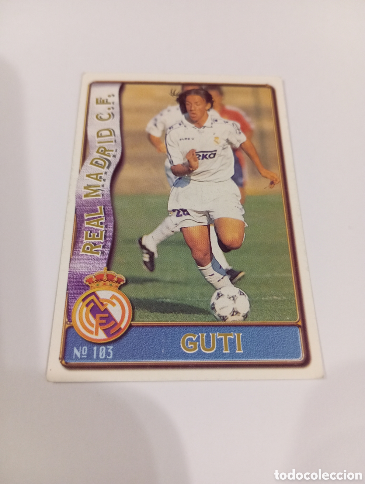 Cromos de f&uacute;tbol: 103 GUTI Real Madrid 96 97 MUNDICROMO FICHAS LIGA 1996 1997
