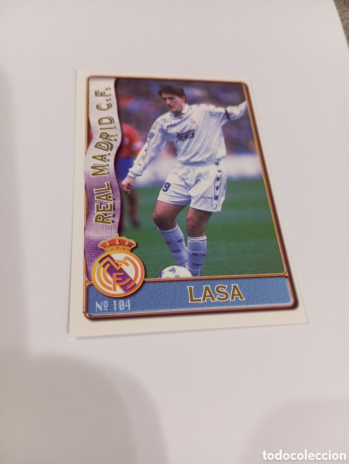 Cromos de f&uacute;tbol: 104 LASA Real Madrid 96 97 MUNDICROMO FICHAS LIGA 1996 1997