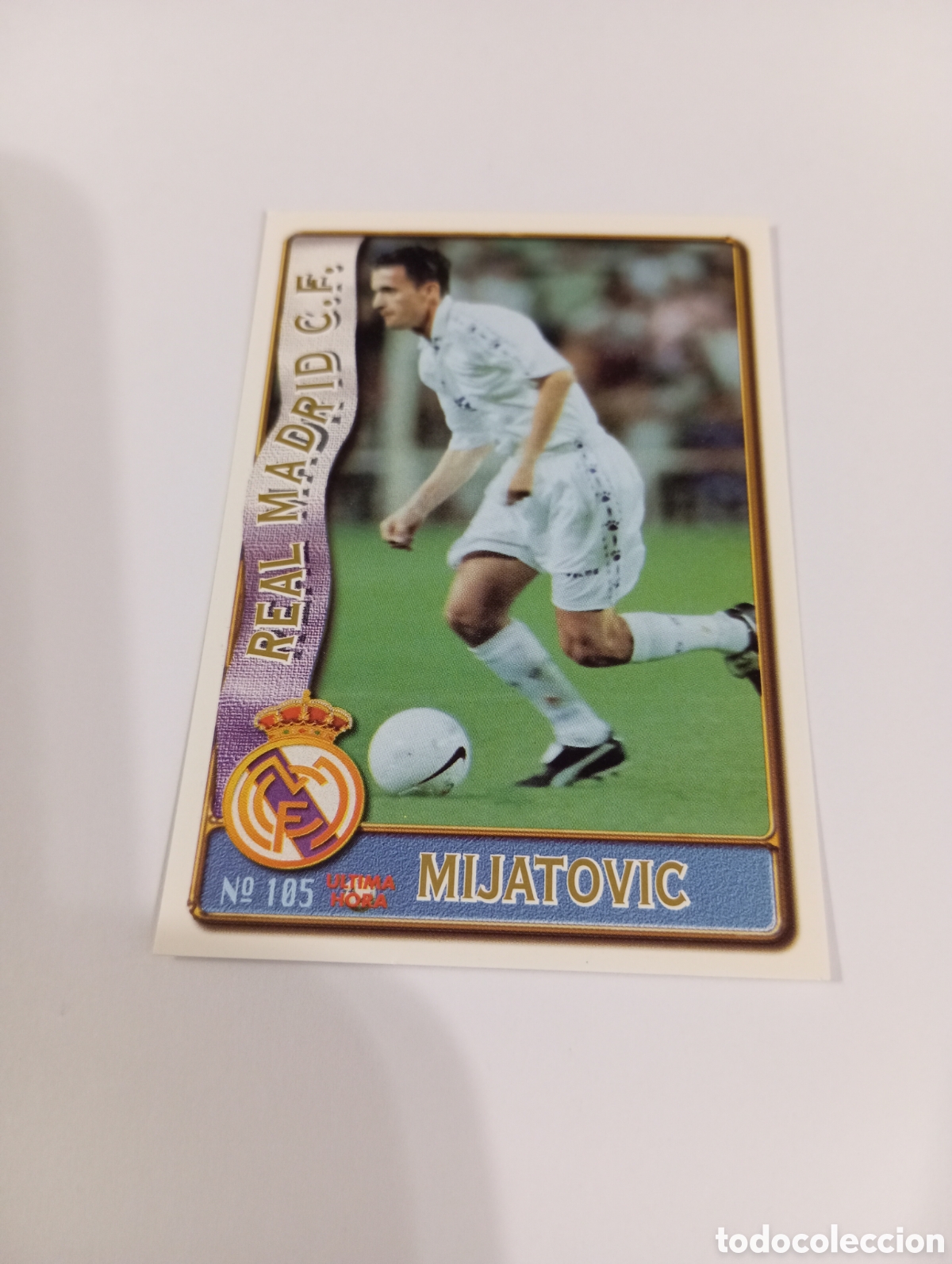 Cromos de f&uacute;tbol: 105 MIJATOVIC UH Real Madrid 96 97 MUNDICROMO FICHAS LIGA 1996 1997