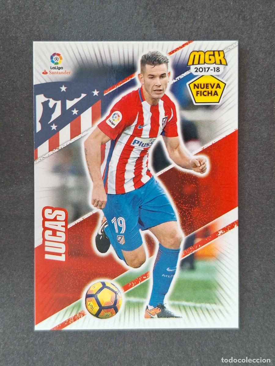 Cromos de f&uacute;tbol: LVM LUCAS ATLETICO DE MADRID NUEVA FICHA 63 BIS PANINI MEGACRACKS 2017 2018 17 18