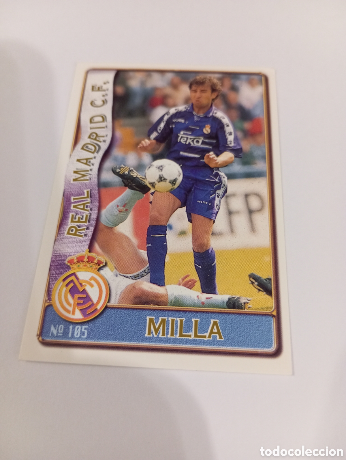 Cromos de f&uacute;tbol: 105 MILLA Real Madrid 96 97 MUNDICROMO FICHAS LIGA 1996 1997