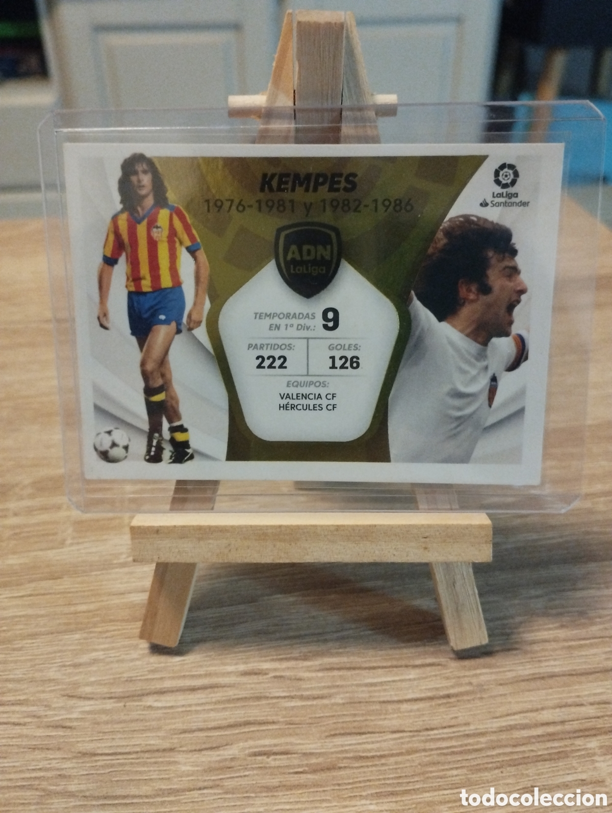 Cromos de f&uacute;tbol: Cromo ADN La Liga de Panini Kempes con el Valencia