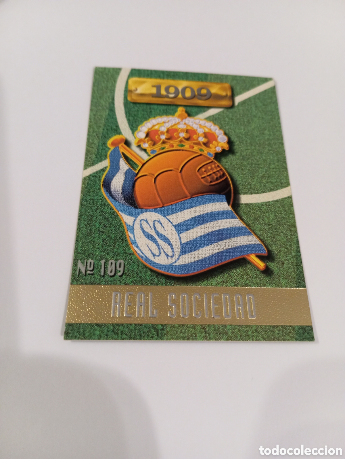 Cromos de f&uacute;tbol: 109 ESCUDO Real Sociedad 96 97 MUNDICROMO FICHAS LIGA 1996 1997
