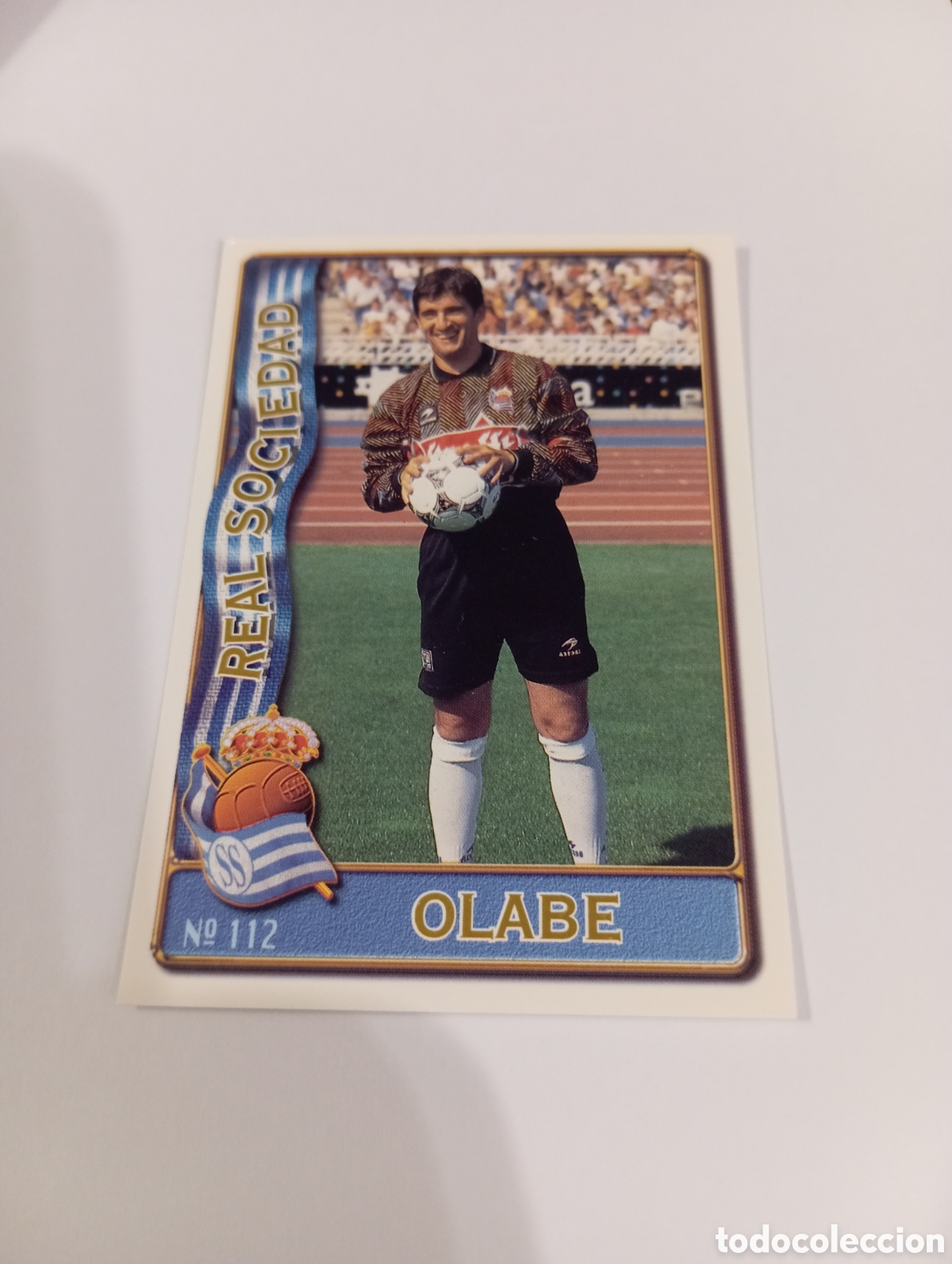 Cromos de f&uacute;tbol: 112 OLABE Real Sociedad 96 97 MUNDICROMO FICHAS LIGA 1996 1997