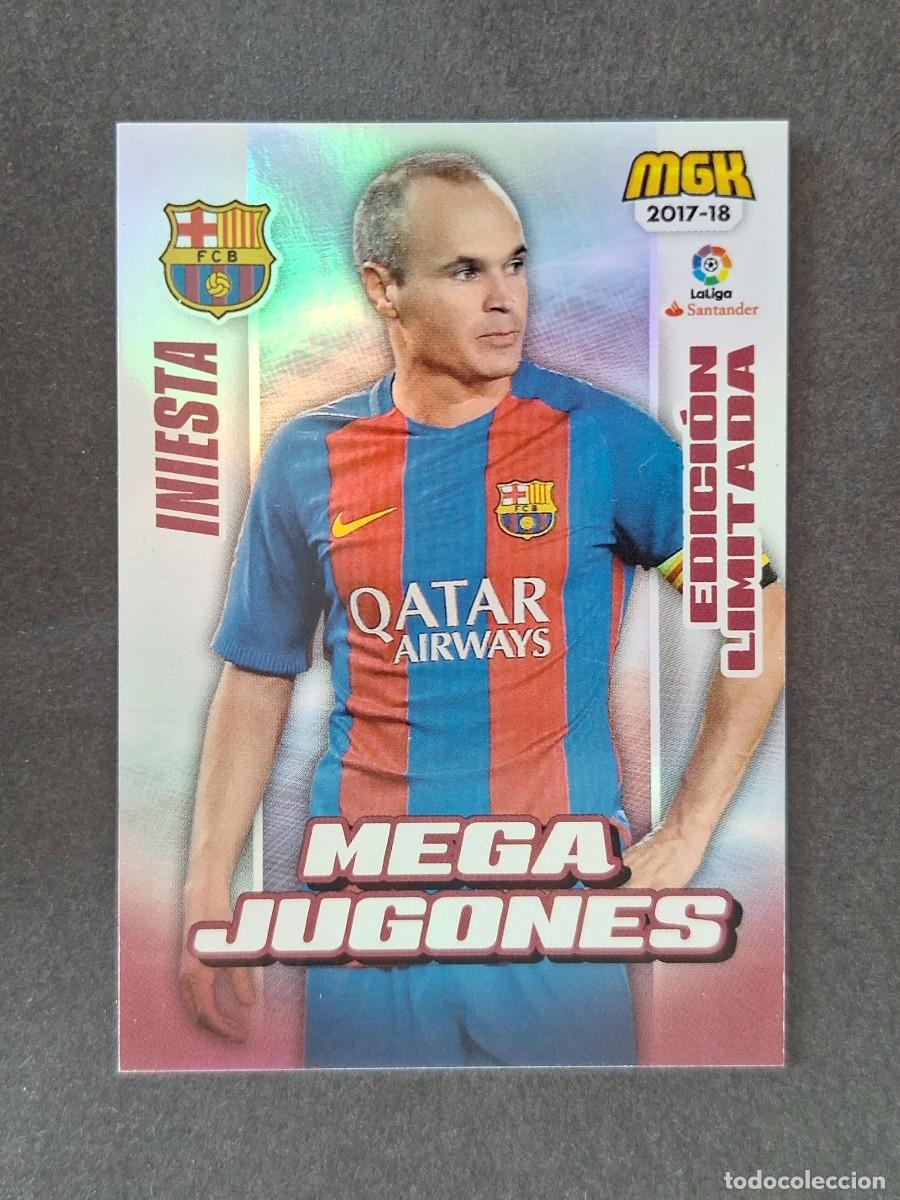 Cromos de f&uacute;tbol: LVM INIESTA F. C. BARCELONA MEGA JUGONES EDICION LIMITADA 94B PANINI MEGACRACKS 2017 2018 17 18