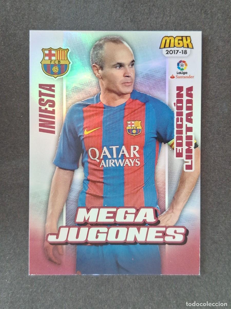 Cromos de f&uacute;tbol: LVM INIESTA F. C. BARCELONA MEGA JUGONES EDICION LIMITADA 94B PANINI MEGACRACKS 2017 2018 17 18