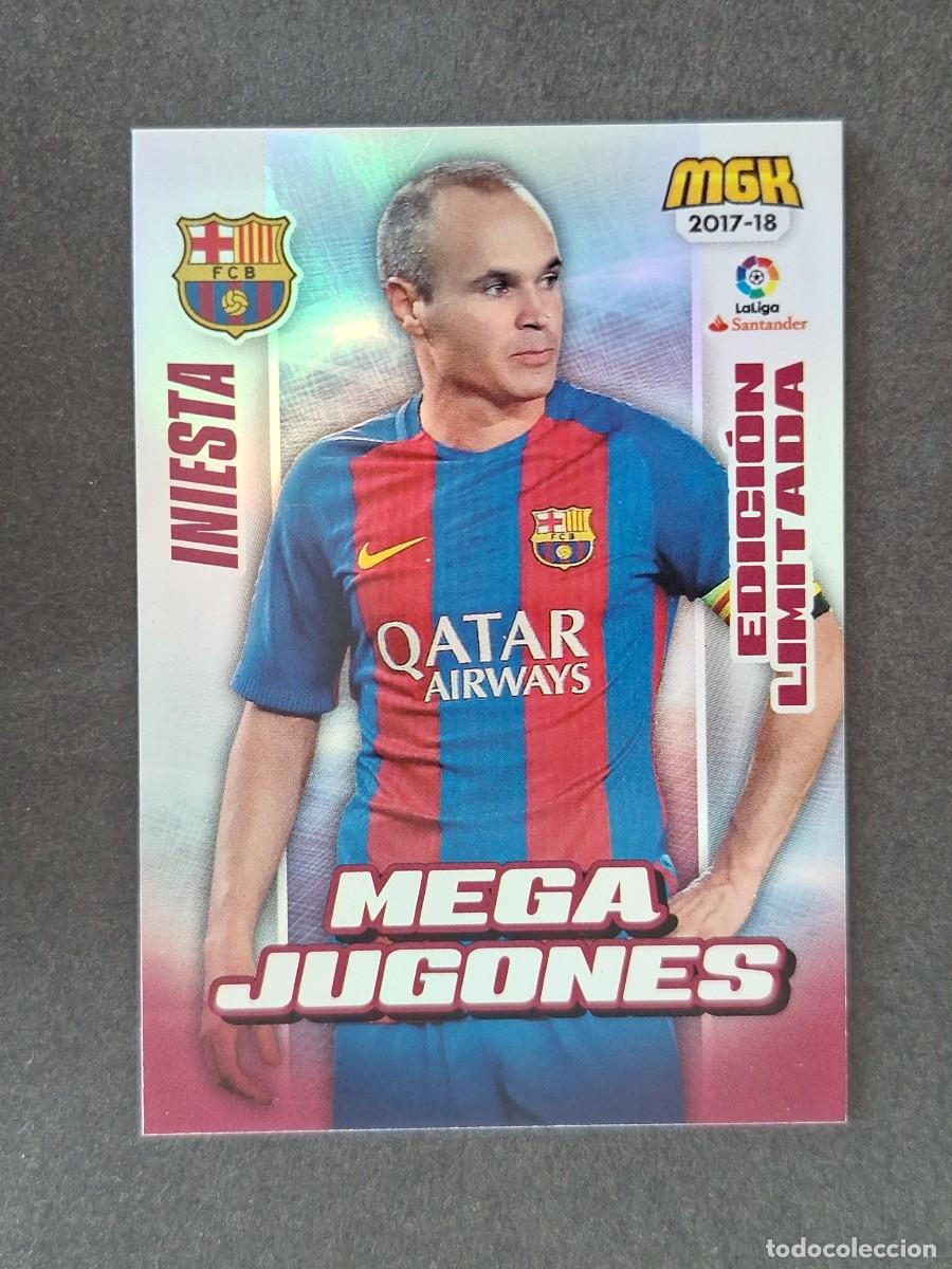 Cromos de f&uacute;tbol: LVM INIESTA F. C. BARCELONA MEGA JUGONES EDICION LIMITADA 94B PANINI MEGACRACKS 2017 2018 17 18