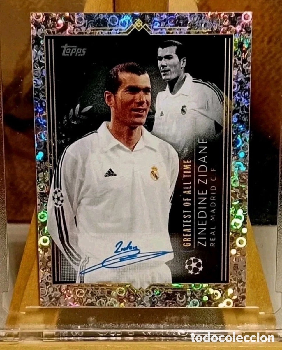 Cromos de f&uacute;tbol: Zidane Auto serigrafiado