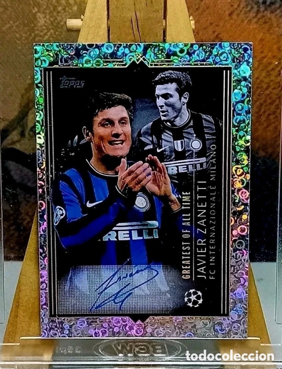 Cromos de f&uacute;tbol: Zanetti Auto Serigrafiado Topps Champions