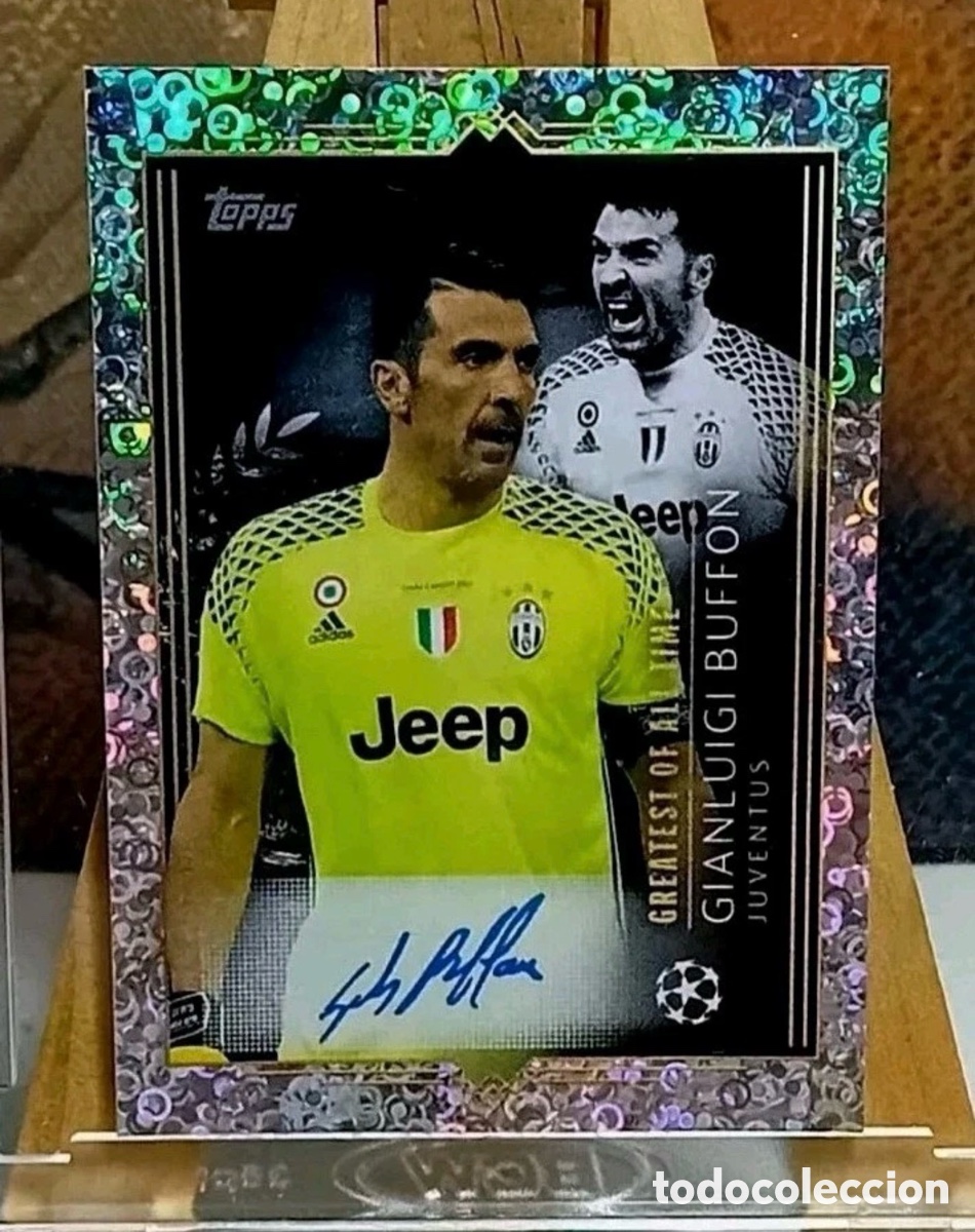 Cromos de f&uacute;tbol: Buf&oacute;n Auto Serigrafiado Topps Champions