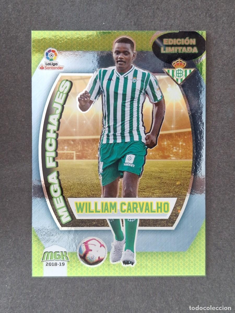 Football Stickers: LVM WILLIAM CARVALHO REAL BETIS MEGA FICHAJE EDICION LIMITADA 118B PANINI MEGACRACKS 2018 2019 18 19