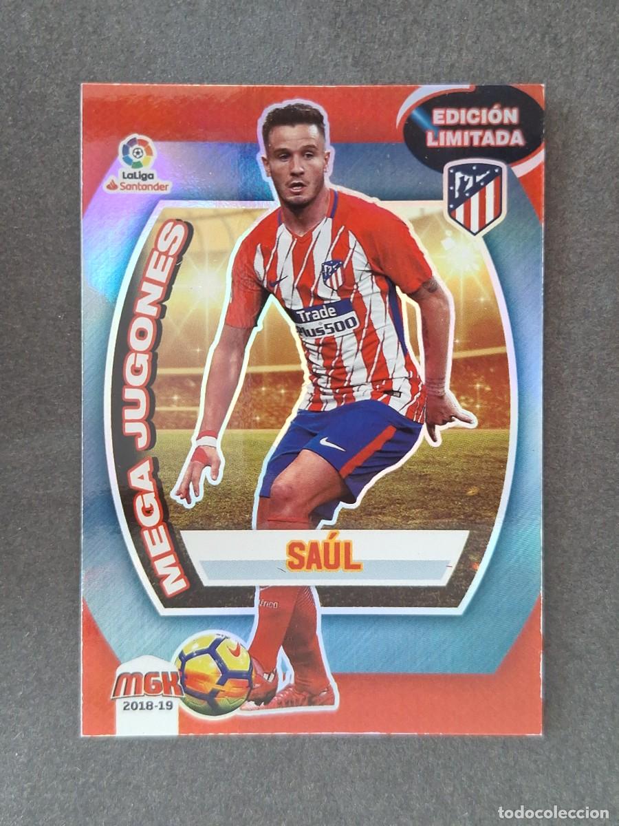 Figurine di Calcio: LVM SAUL ATLETICO DE MADRID MEGA JUGONES EDICION LIMITADA 68B PANINI MEGACRACKS 2018 2019 18 19