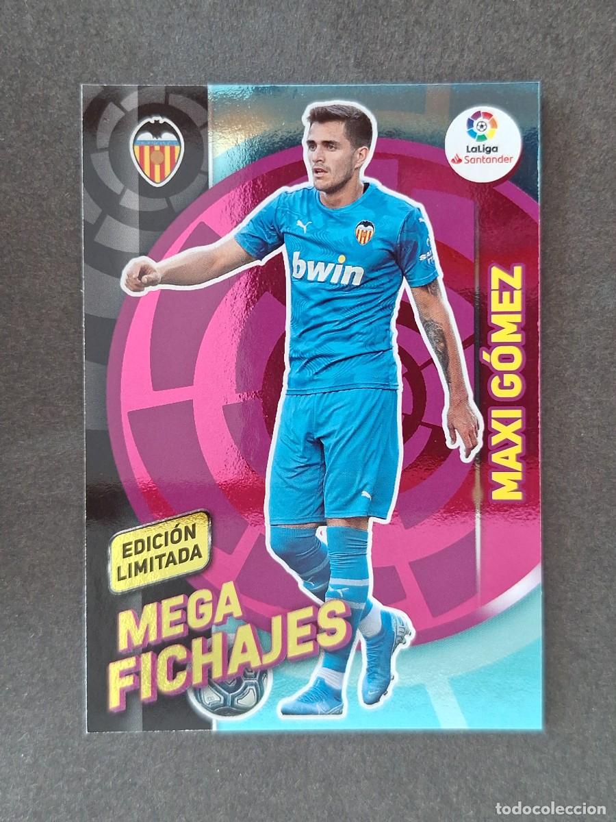 Cromos de f&uacute;tbol: LVM MAXI GOMEZ VALENCIA C. F. MEGA FICHAJE EDICION LIMITADA PANINI MEGACRACKS 2019 2020 19 20