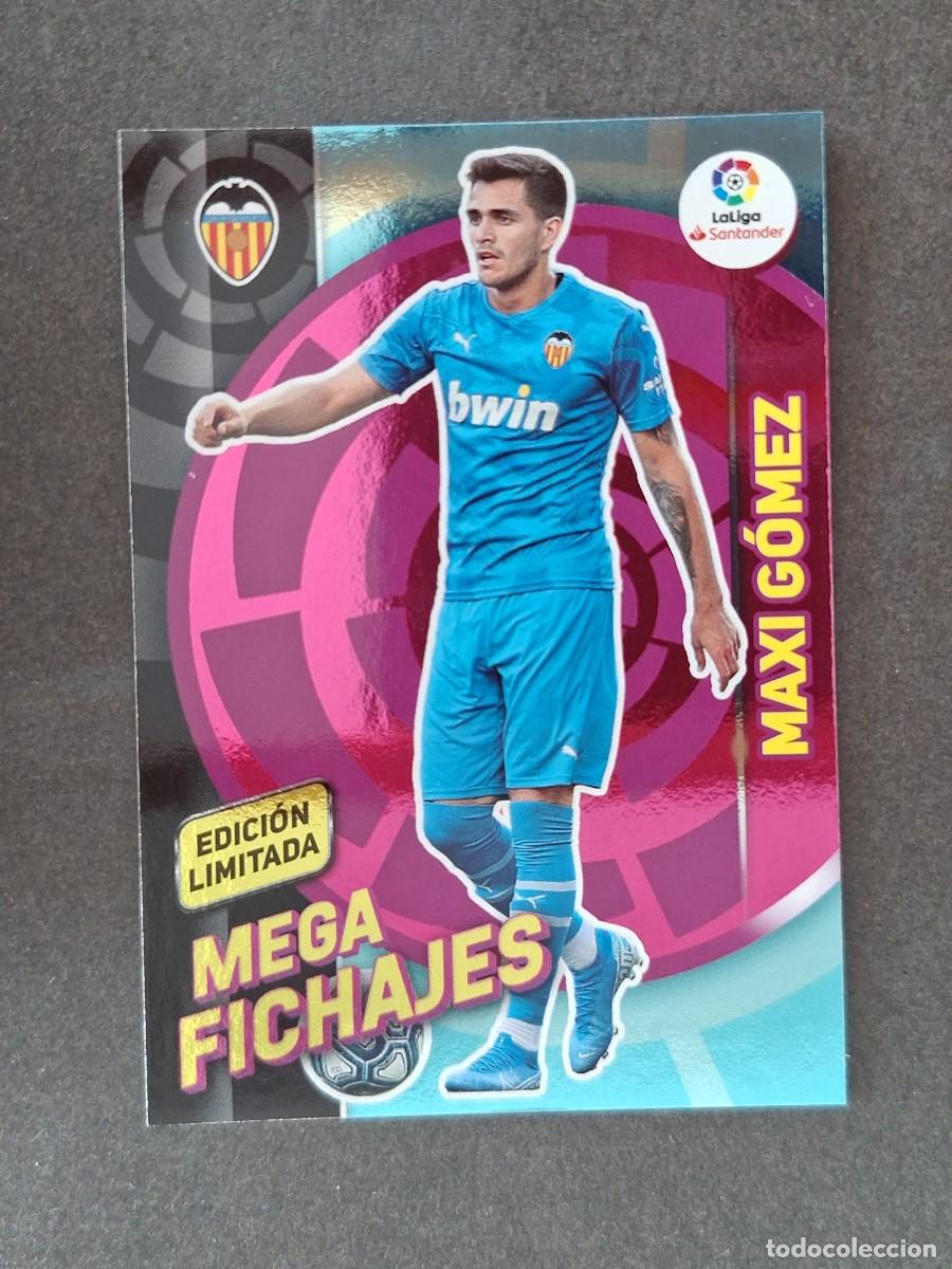 Cromos de f&uacute;tbol: LVM MAXI GOMEZ VALENCIA C. F. MEGA FICHAJE EDICION LIMITADA PANINI MEGACRACKS 2019 2020 19 20