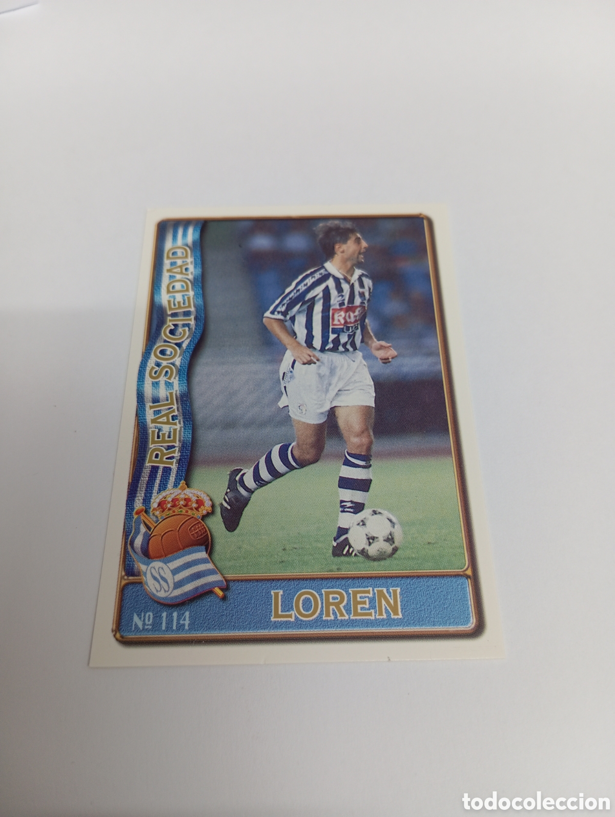 Cromos de f&uacute;tbol: 114 LOREN Real Sociedad 96 97 MUNDICROMO FICHAS LIGA 1996 1997