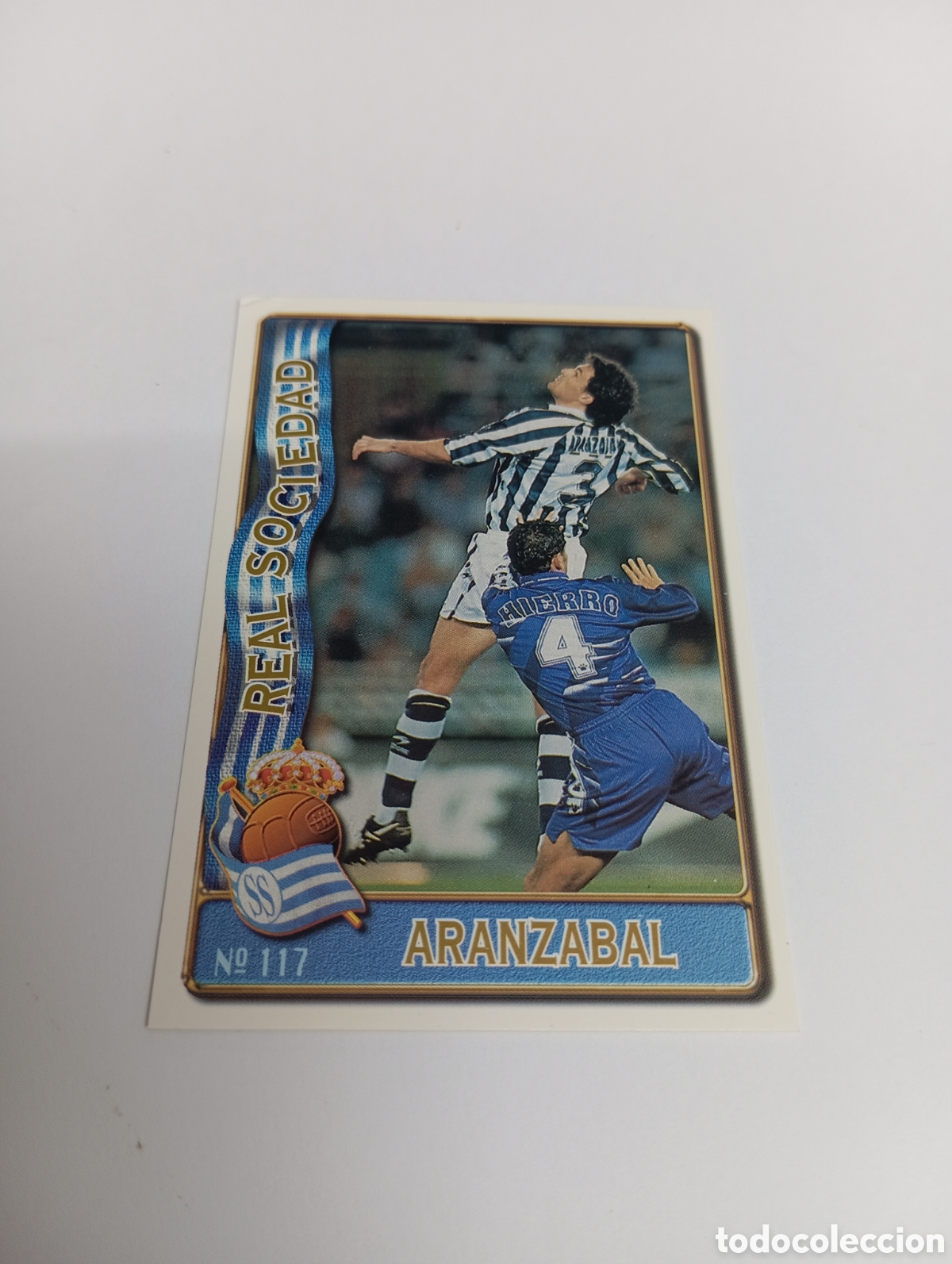 Cromos de f&uacute;tbol: 117 ARANZABAL Real Sociedad 96 97 MUNDICROMO FICHAS LIGA 1996 1997