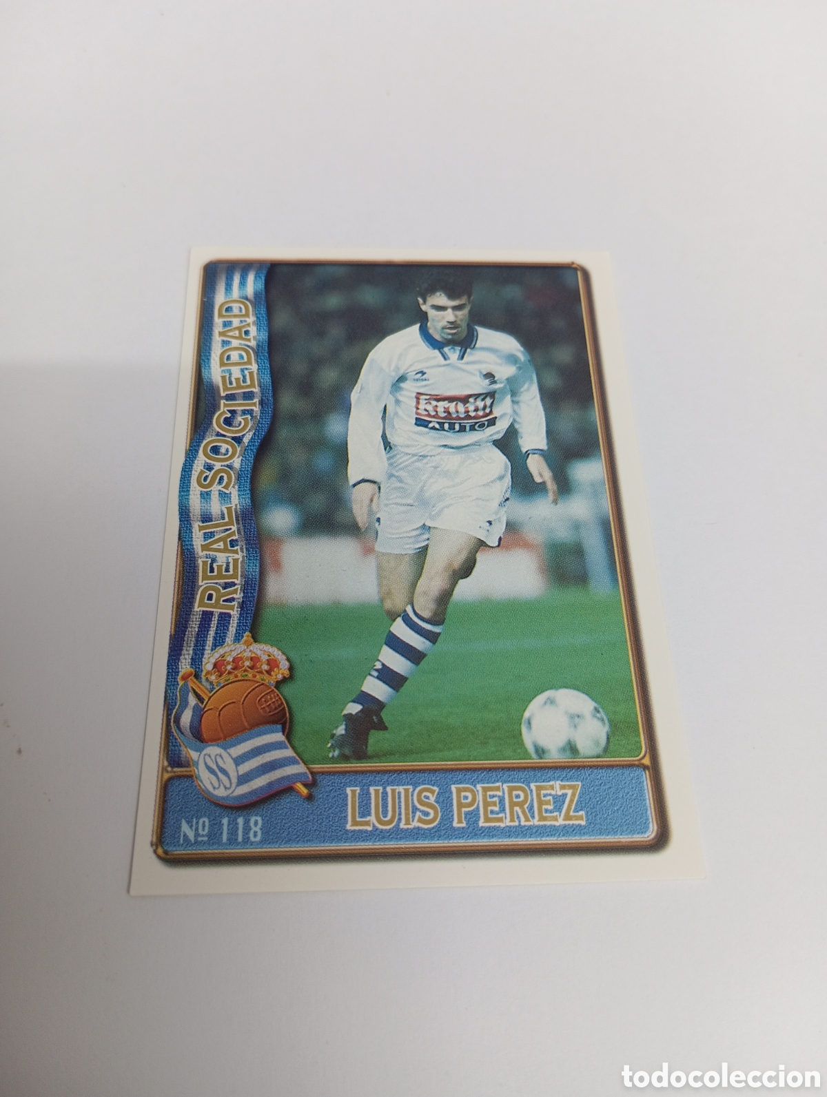 Cromos de f&uacute;tbol: 118 LUIS P&Eacute;REZ Real Sociedad 96 97 MUNDICROMO FICHAS LIGA 1996 1997