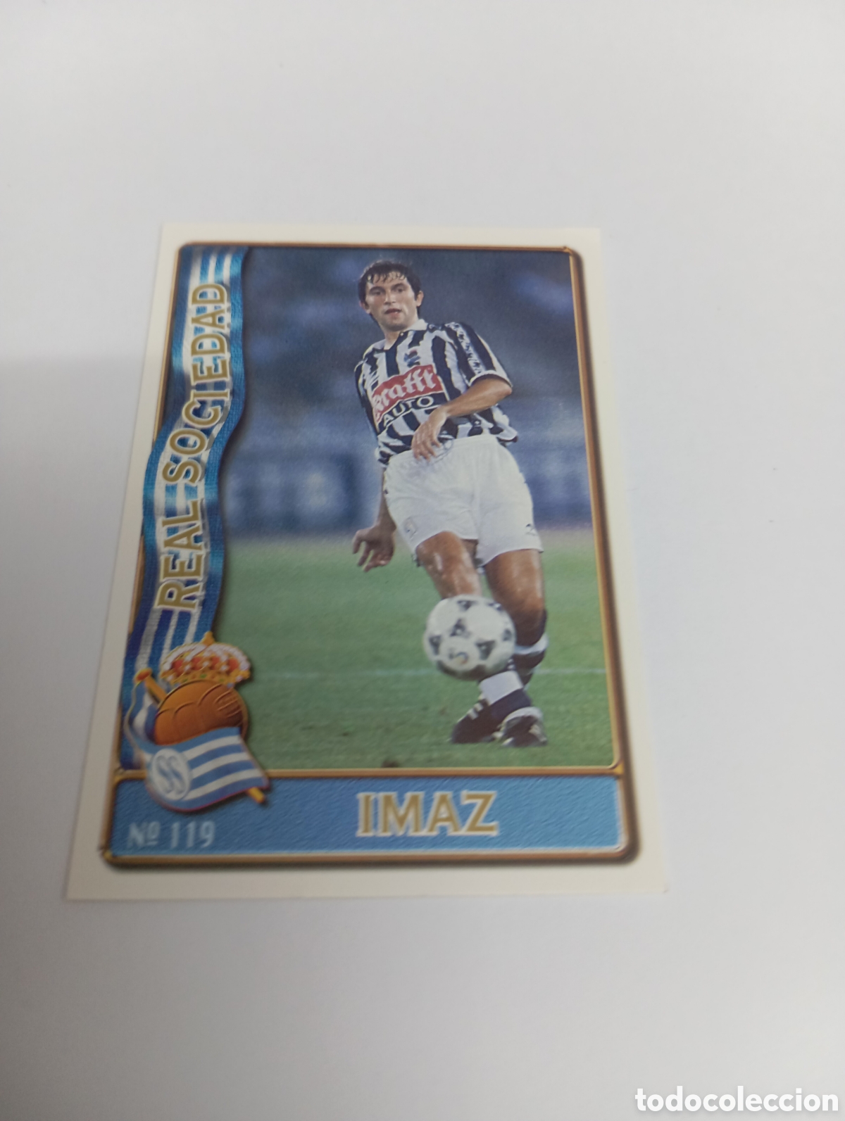 Cromos de f&uacute;tbol: 119 IMAZ Real Sociedad 96 97 MUNDICROMO FICHAS LIGA 1996 1997
