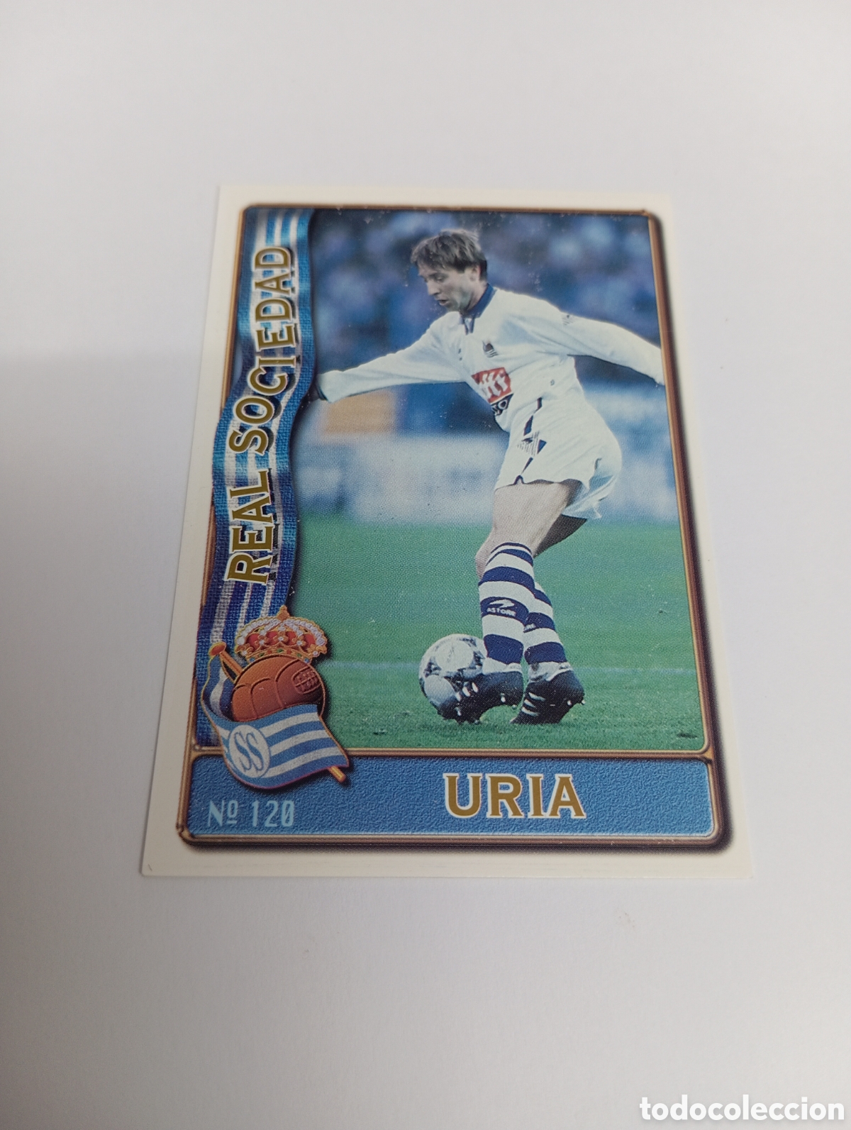 Cromos de f&uacute;tbol: 120 URIA Real Sociedad 96 97 MUNDICROMO FICHAS LIGA 1996 1997