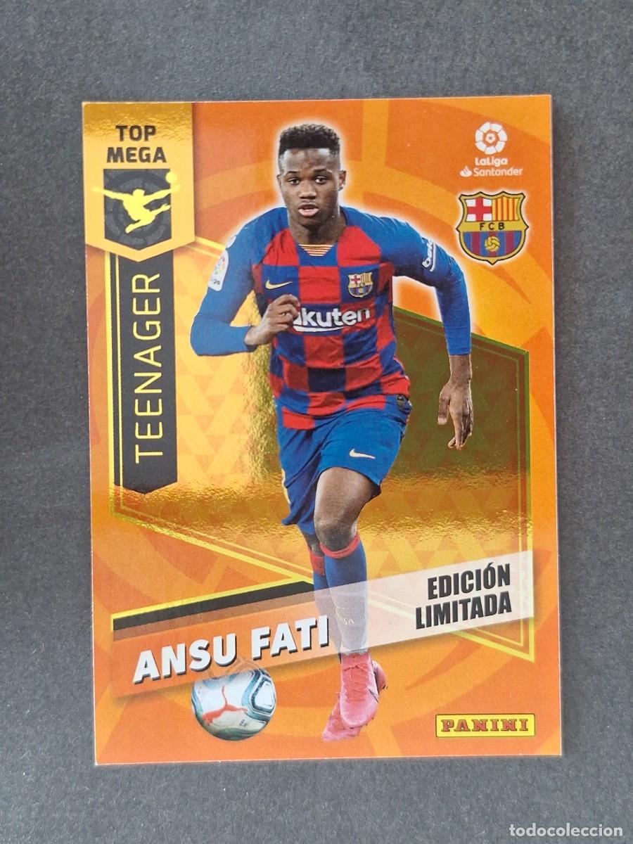 Cromos de f&uacute;tbol: LVM ANSU FATI F. C. BARCELONA TOP MEGA EDICION LIMITADA PANINI MEGACRACKS 2020 2021 20 21