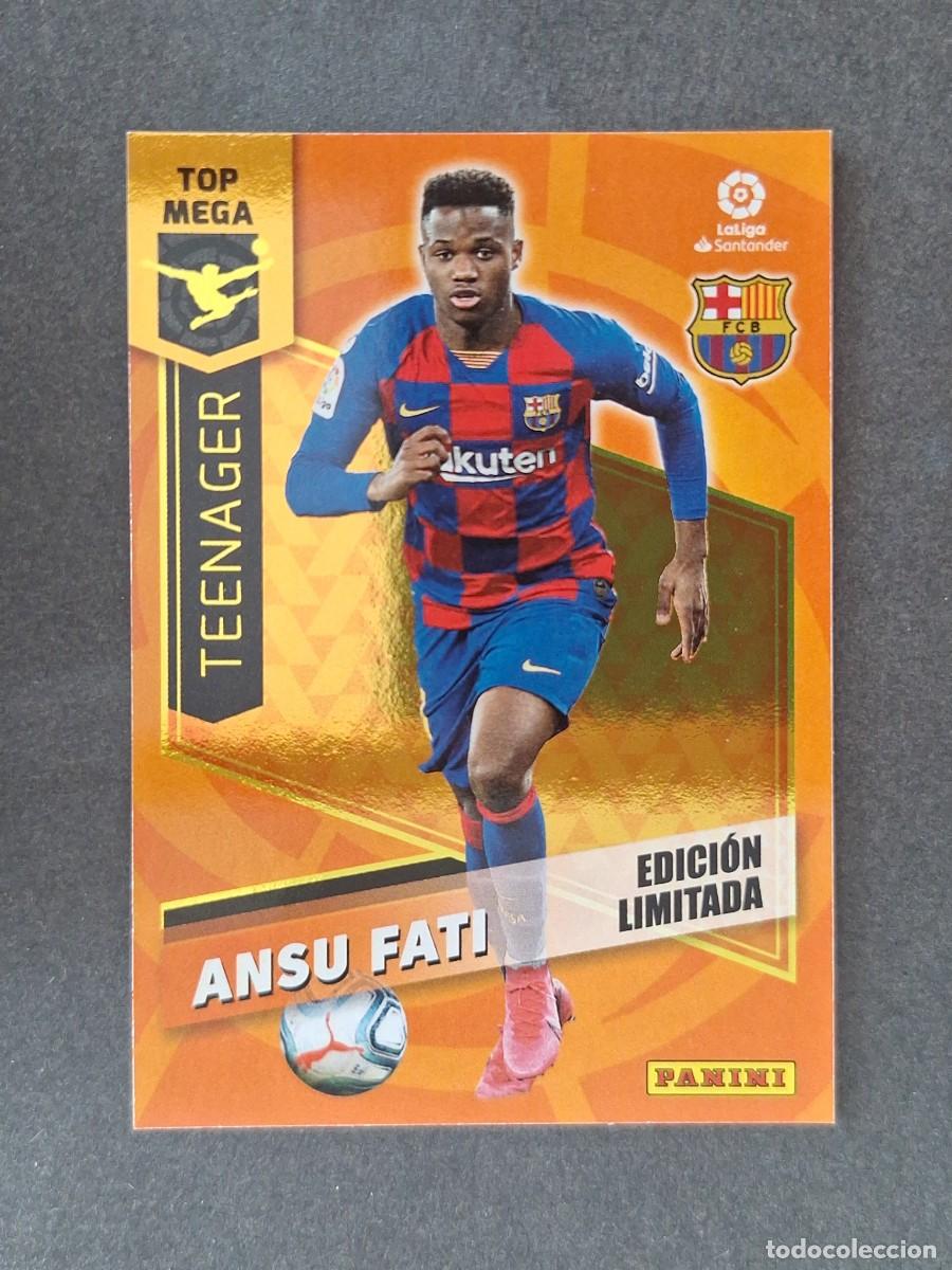 Cromos de f&uacute;tbol: LVM ANSU FATI F. C. BARCELONA TOP MEGA EDICION LIMITADA PANINI MEGACRACKS 2020 2021 20 21