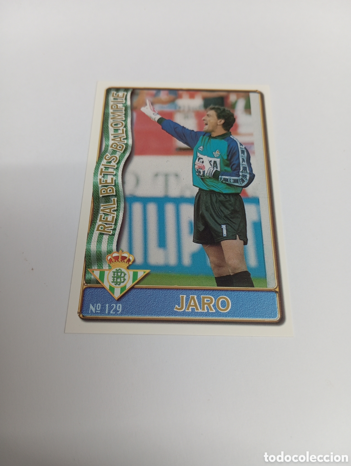 Cromos de f&uacute;tbol: 129 JARO Betis 96 97 MUNDICROMO FICHAS LIGA 1996 1997