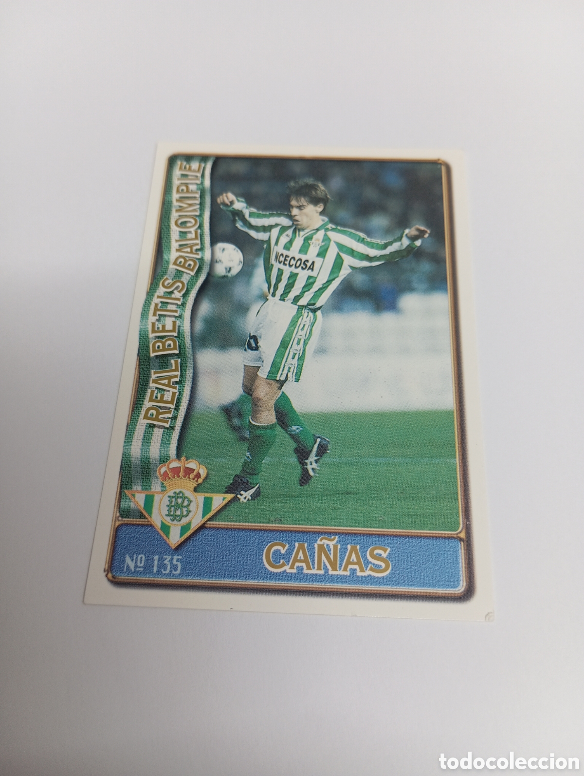Cromos de f&uacute;tbol: 135 CA&Ntilde;AS Betis 96 97 MUNDICROMO FICHAS LIGA 1996 1997