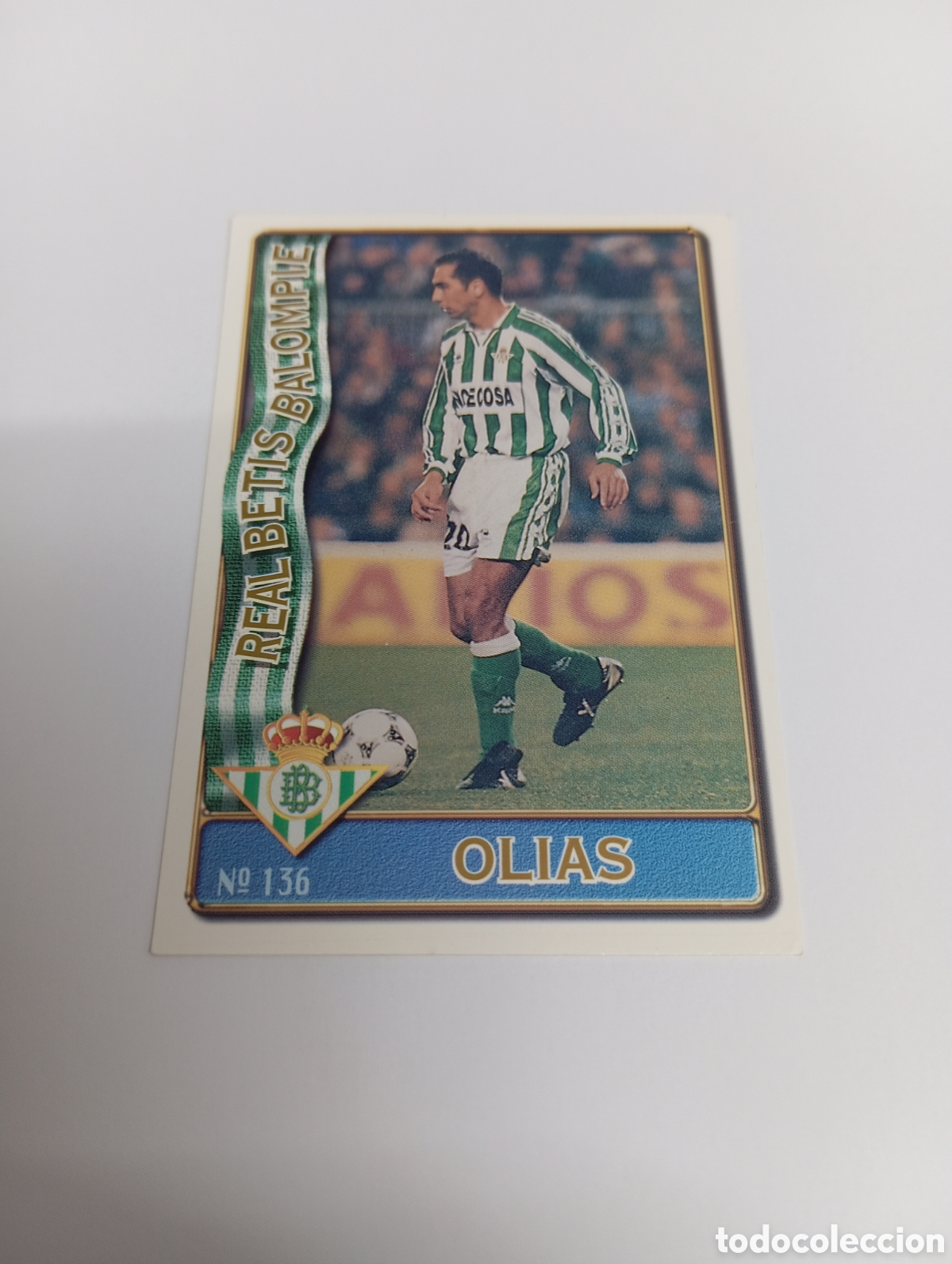 Cromos de f&uacute;tbol: 136 OLIAS Betis 96 97 MUNDICROMO FICHAS LIGA 1996 1997