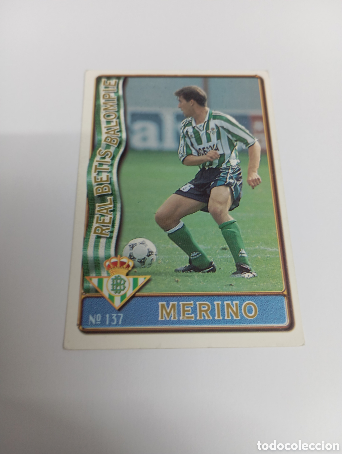 Cromos de f&uacute;tbol: 137 MERINO Betis 96 97 MUNDICROMO FICHAS LIGA 1996 1997